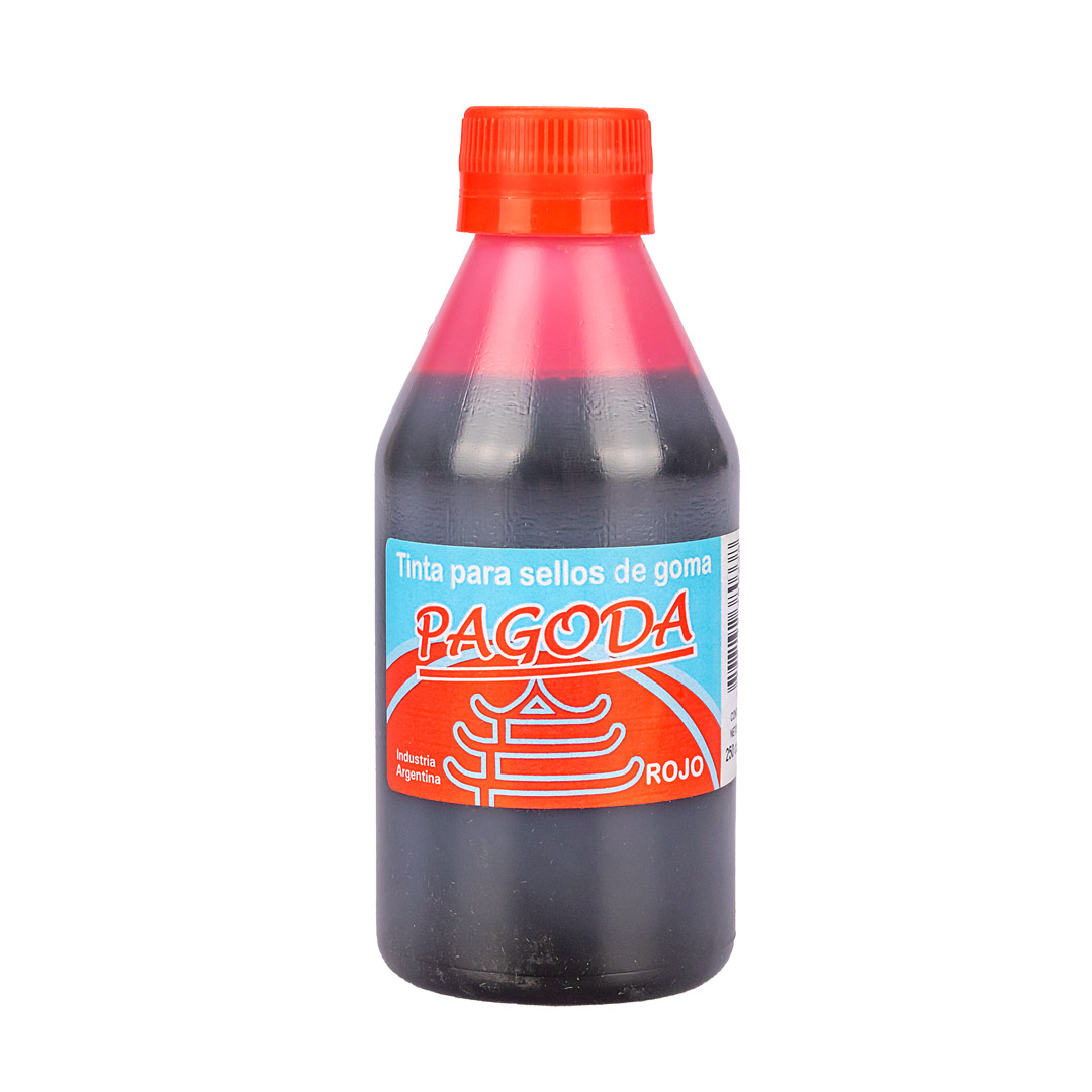 TINTA SELLOS.250CC ROJO PAGODA *UNID