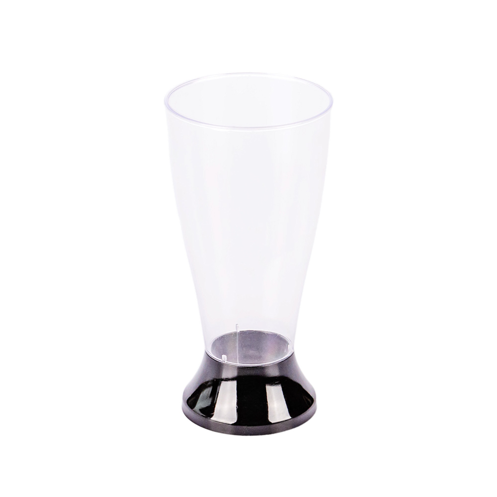 BOYANO VASO RIGIDO.350CC IMPERIAL CRISTAL Y PIE NEGRO (7.5CM DIAM*15.7CM ALTO) *UNID