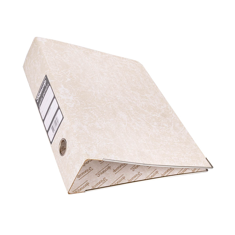 BIBLIORATO LOMO PAPEL 8.5CM.A4 GRIS PERLA (28*31.5CM) *UNID