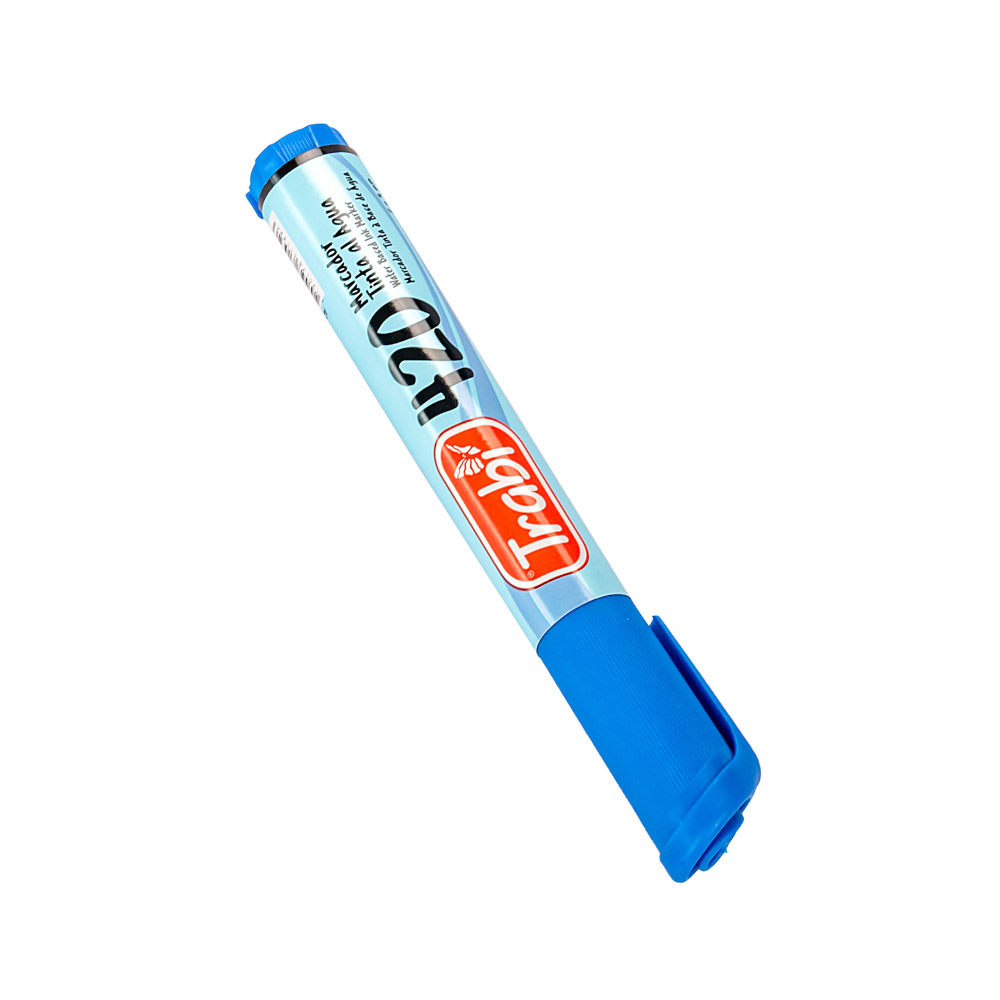 MARCADOR AL AGUA TRABI 420 AZUL PUNTA REDONDA *UNID