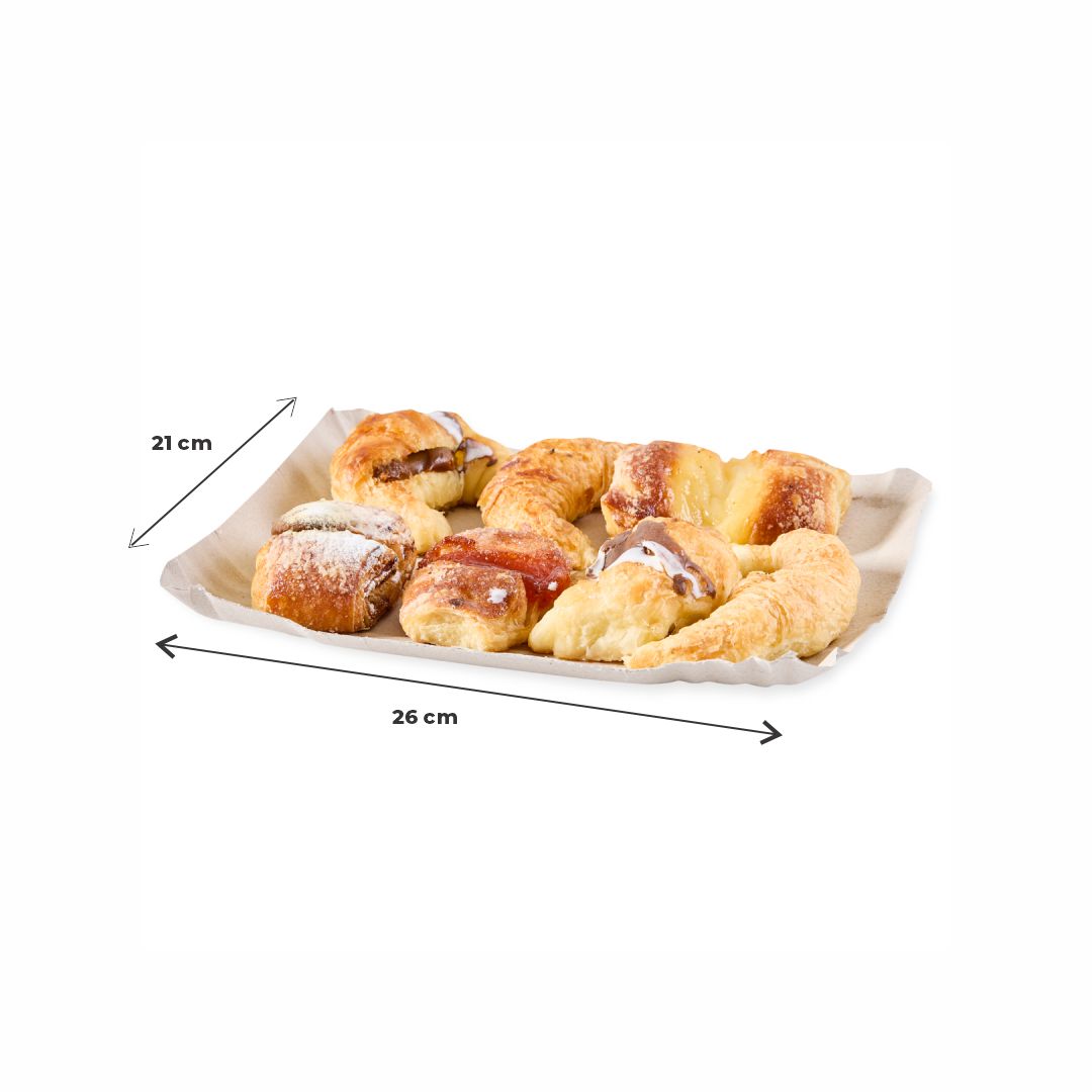 BANDEJA CARTON RECTANGULAR DPM GRIS Nº5 (21*26CM) *100UNID
