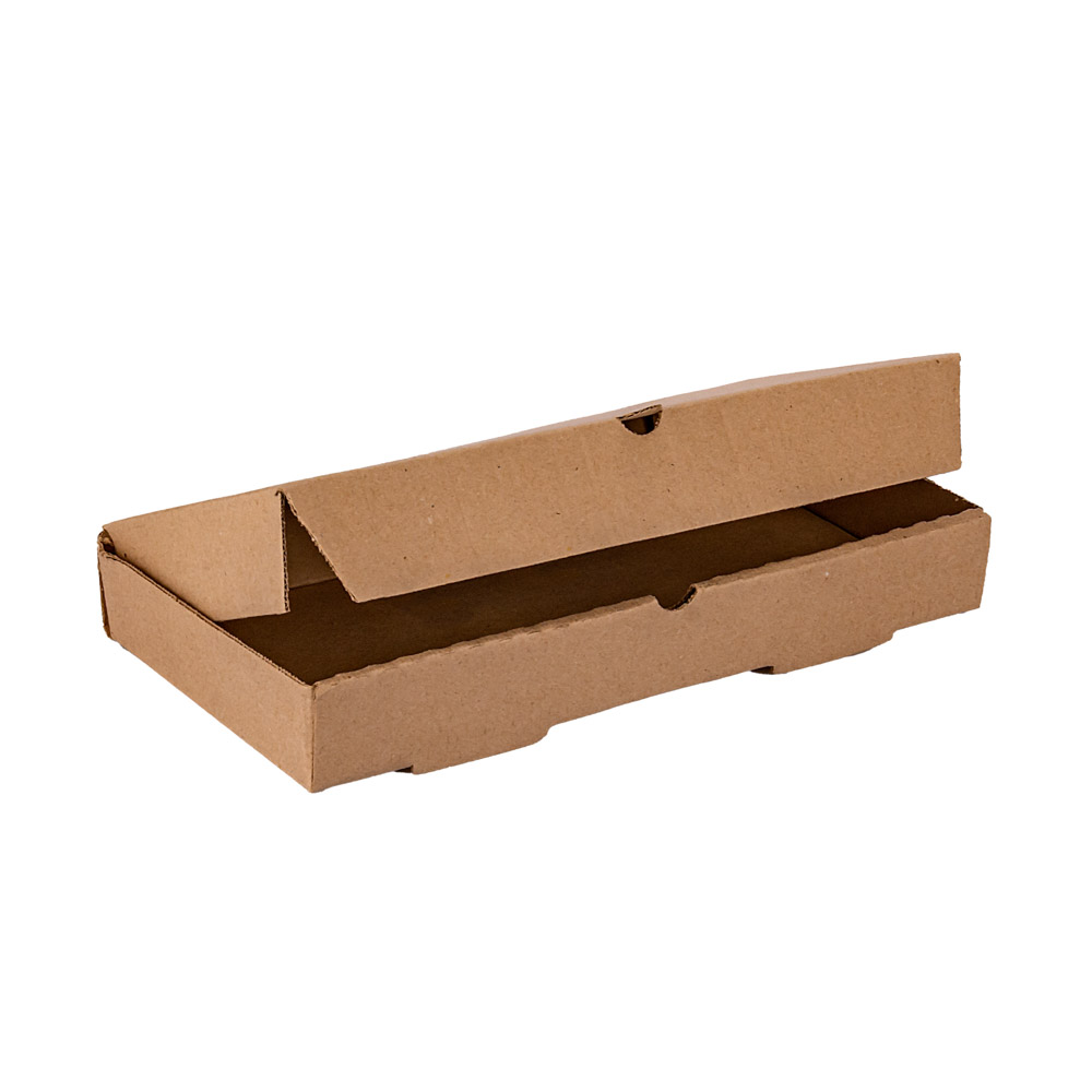 CAJA PIZZA MICRO MARRON/MARRON 1/2 PIZZA (15.5*31.5*4.5CM) *100UNID