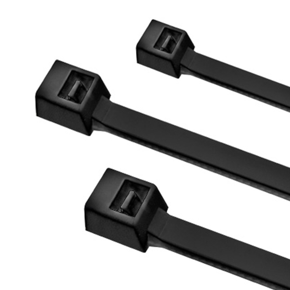 PRECINTOS PLASTICO NEGRO 20CM*3.6MM CRECCHIO *100UNID