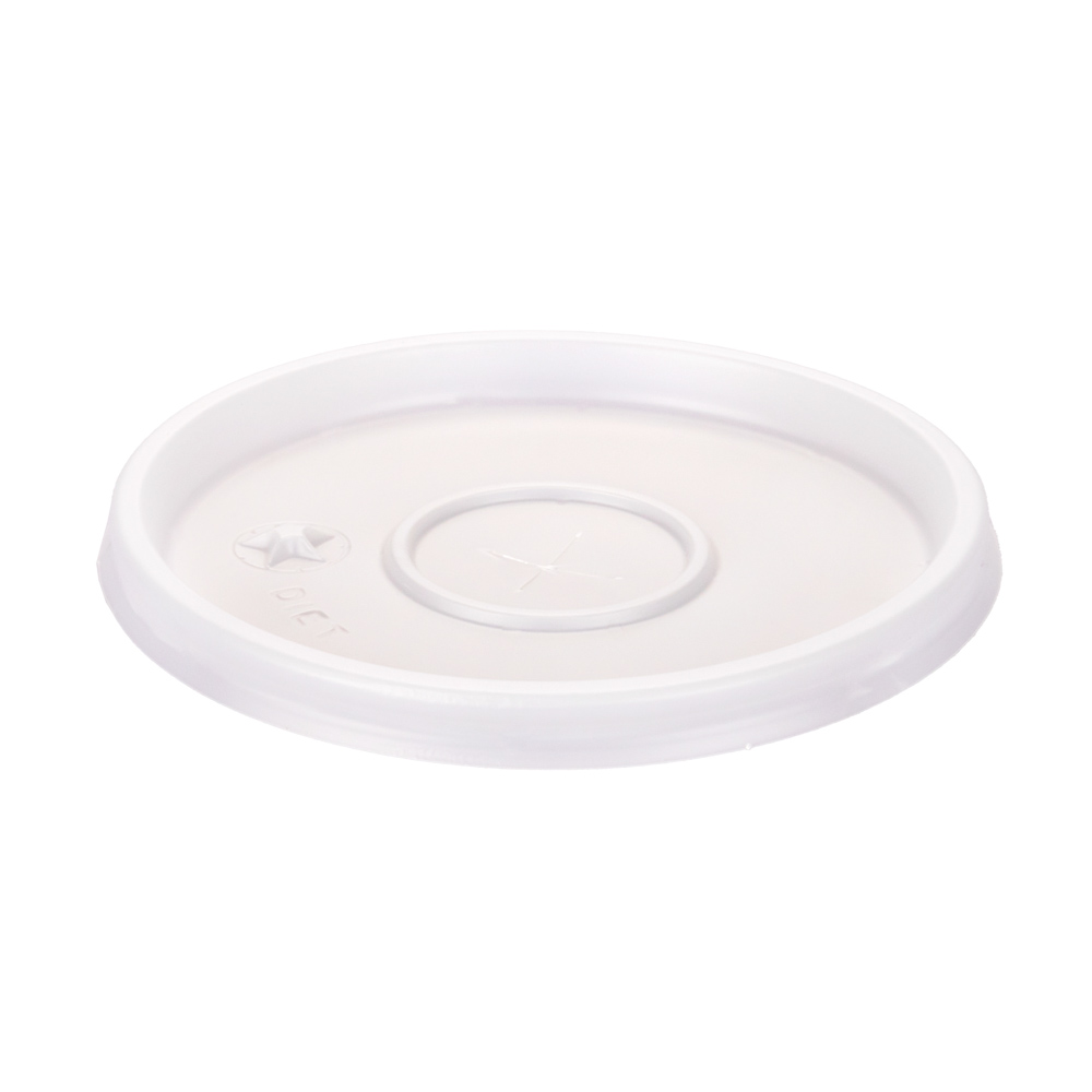 TAPA VASOS PLASTICOS TRASLUCIDOS WORK 500CC CON CRUZ (T24 AMCOR) *100UNID