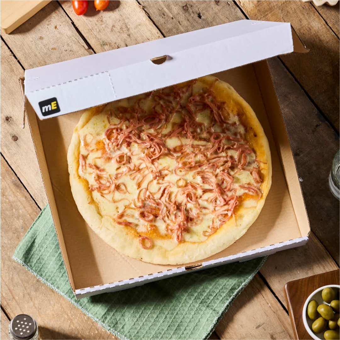 CAJA PIZZA MICRO BLANCO/MARRON GRANDE (32.5*32.5*3.7CM) *100UNID