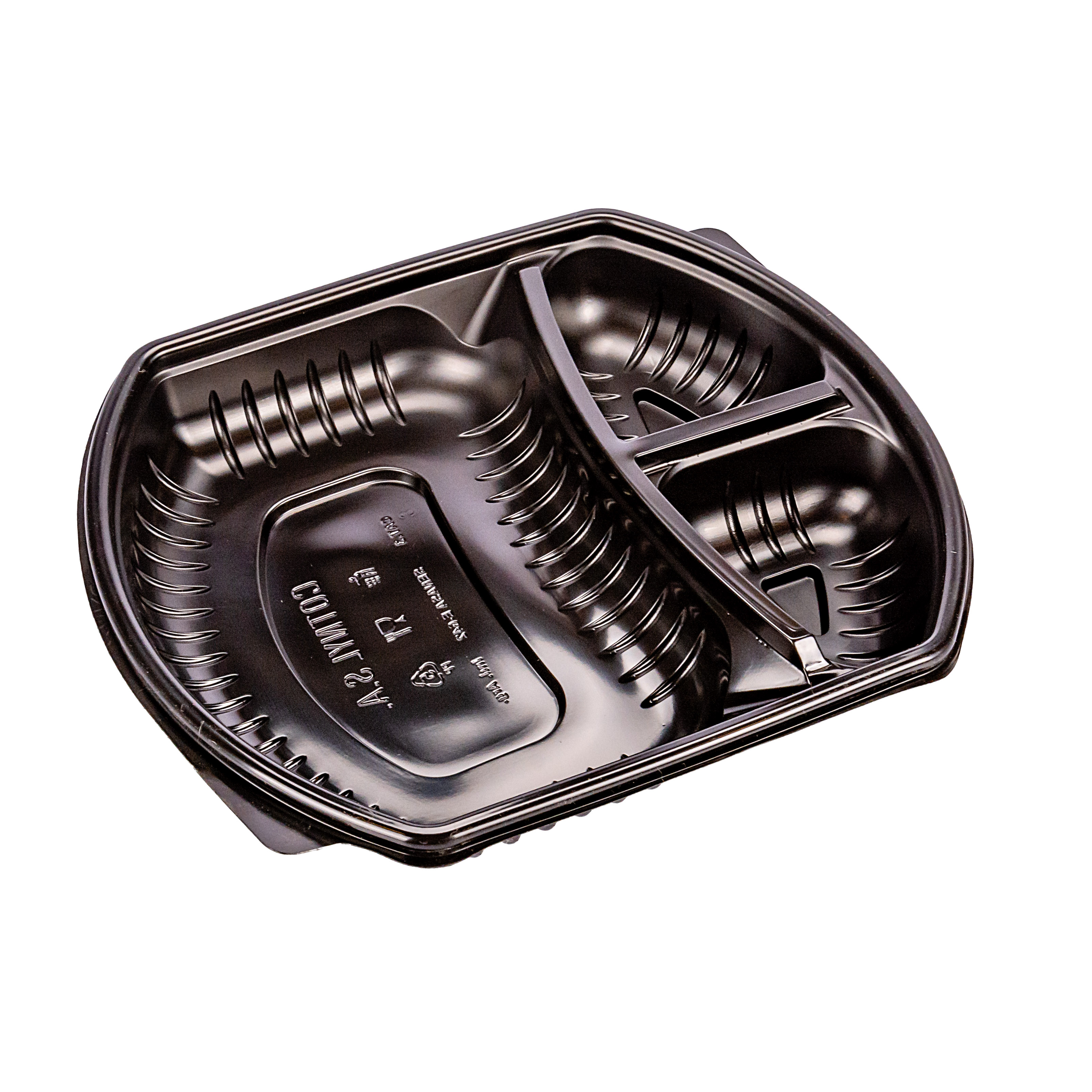 BANDEJA MICRO COTNYL NEGRA C/3 CAVIDADES (20*22*3CM) (CAT3 NE) *50UNID