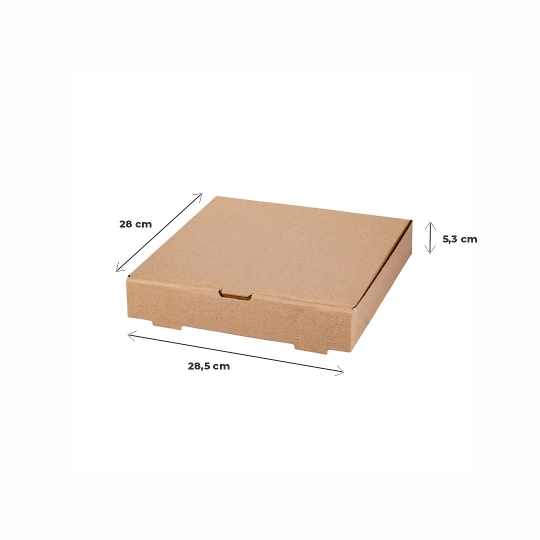 CAJA MICRO CARTON MARRON/MARRON (28.5*28*5.3CM) (PASCUALINA) *100UNID.