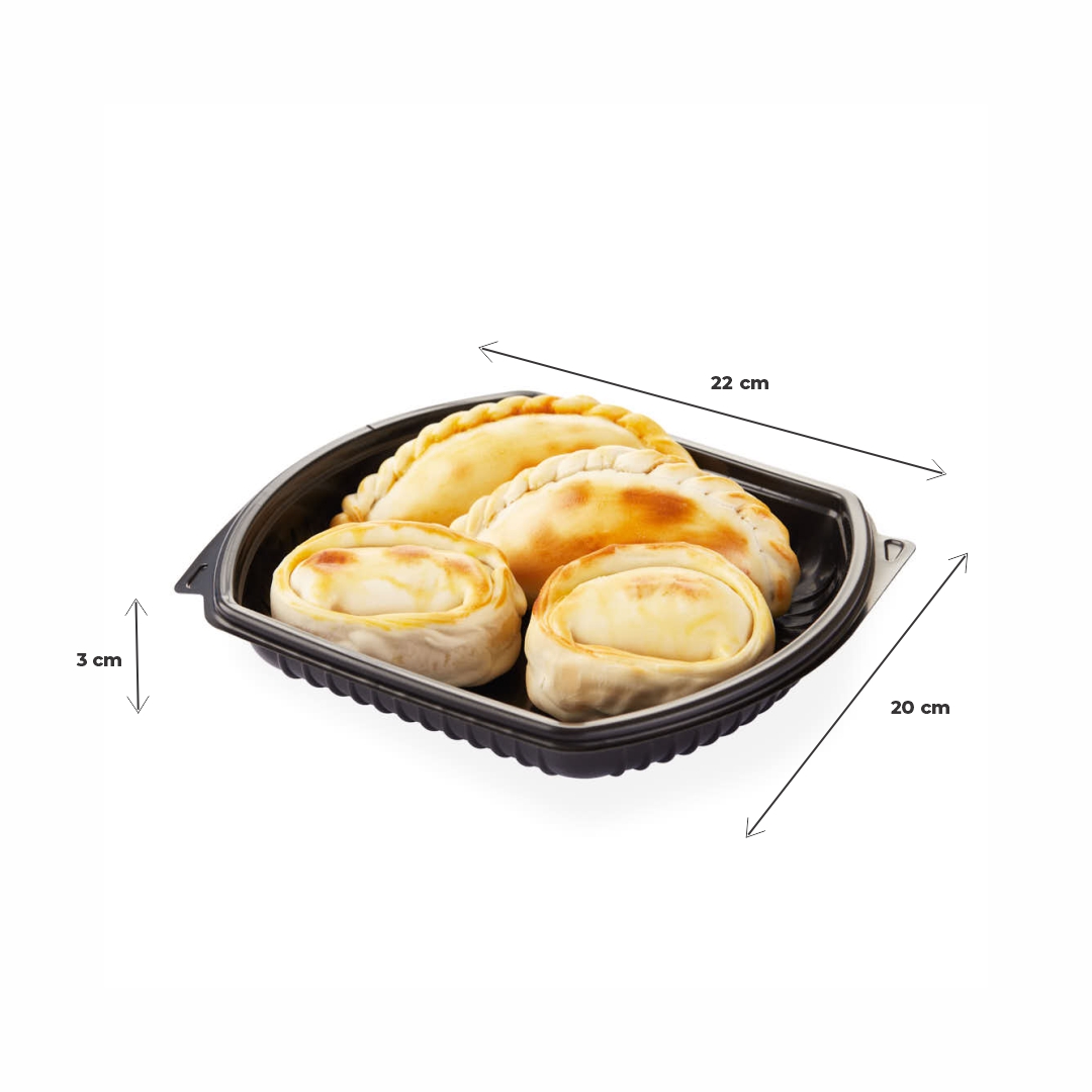 BANDEJA MICRO COTNYL NEGRA C/1 CAVIDAD (20*22*3CM) (CAT1 NE) *50UNID