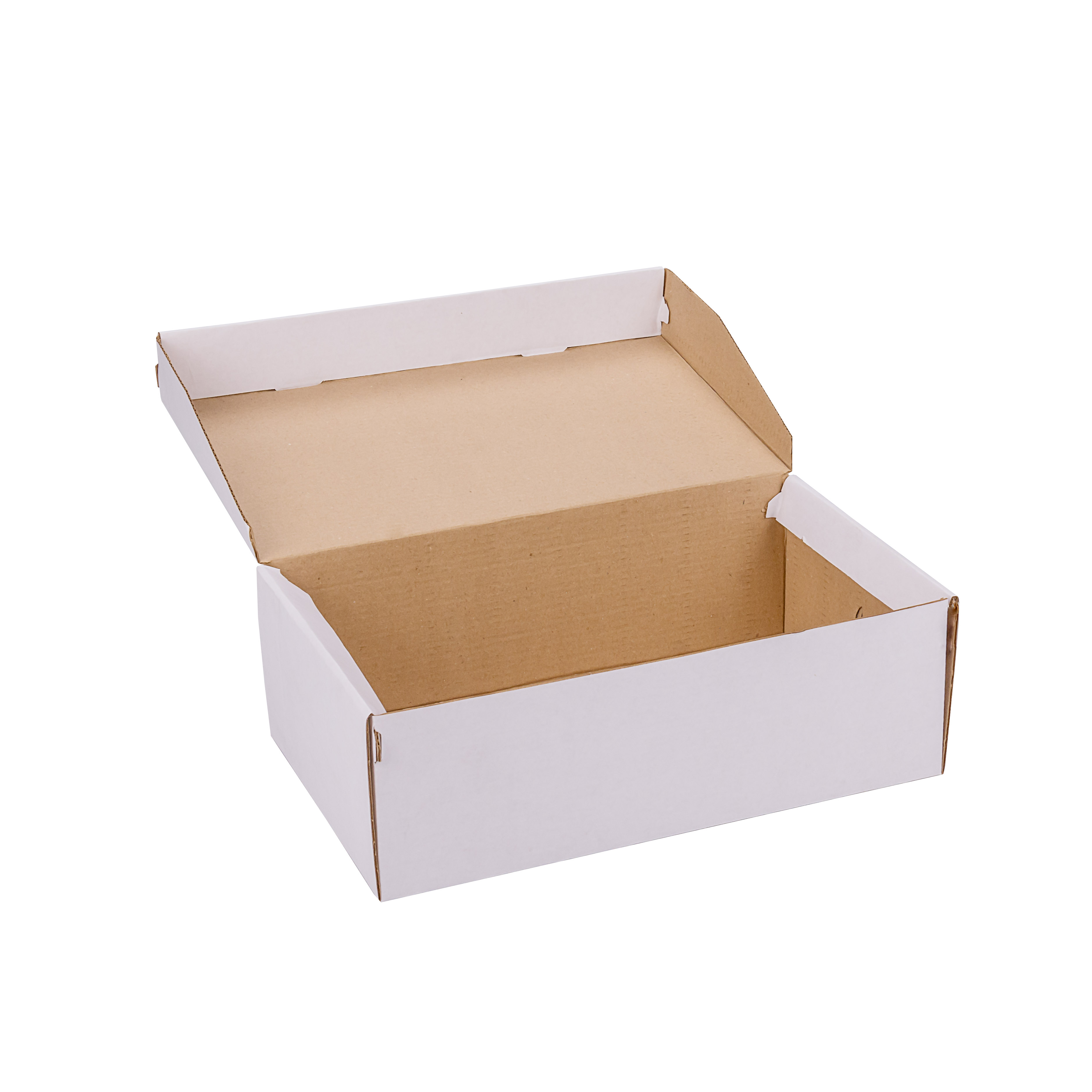 mEP CAJA ZAPATILLAS CARTON MICRO BLANCO/MARRON PERSONALIZADO (19*32.5*10.5CM) X UNIDAD