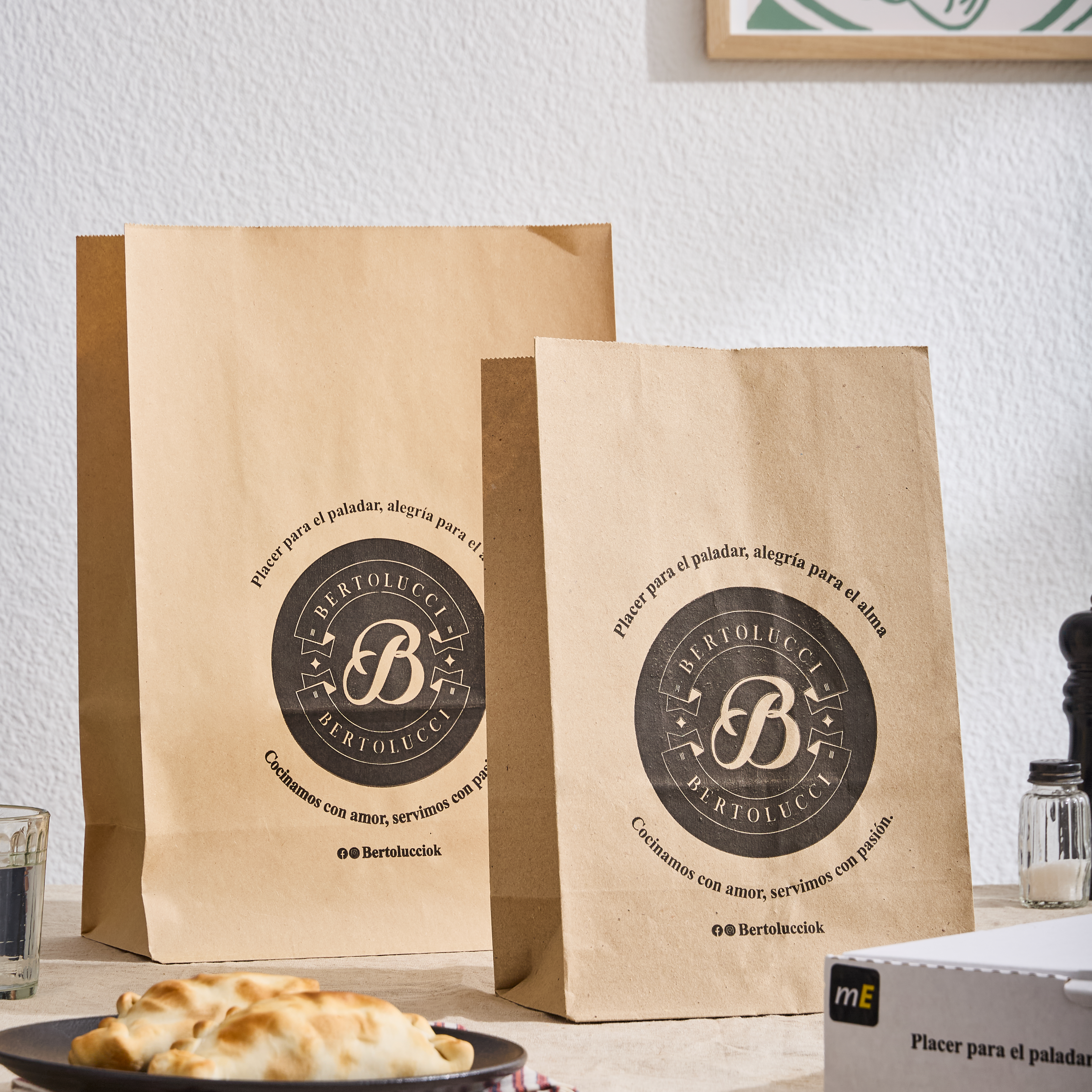 mEP BOLSA DELIVERY PAPEL KRAFT PERSONALIZADA FONDO CUADRADO Nº5 (20*8.5*30CM) X UNIDAD