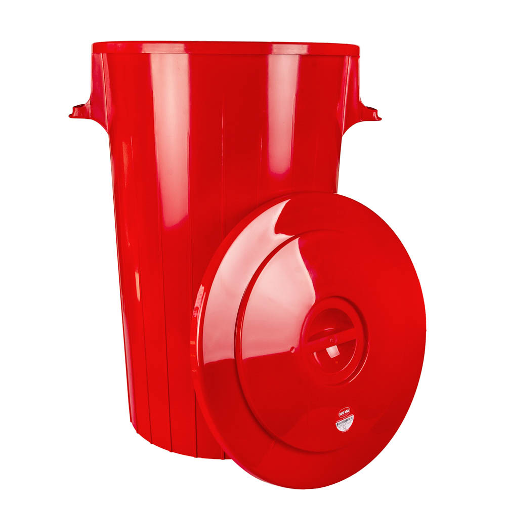 TACHO RESIDUOS NUVA (88LTS) REDONDO CON TAPA *UNID