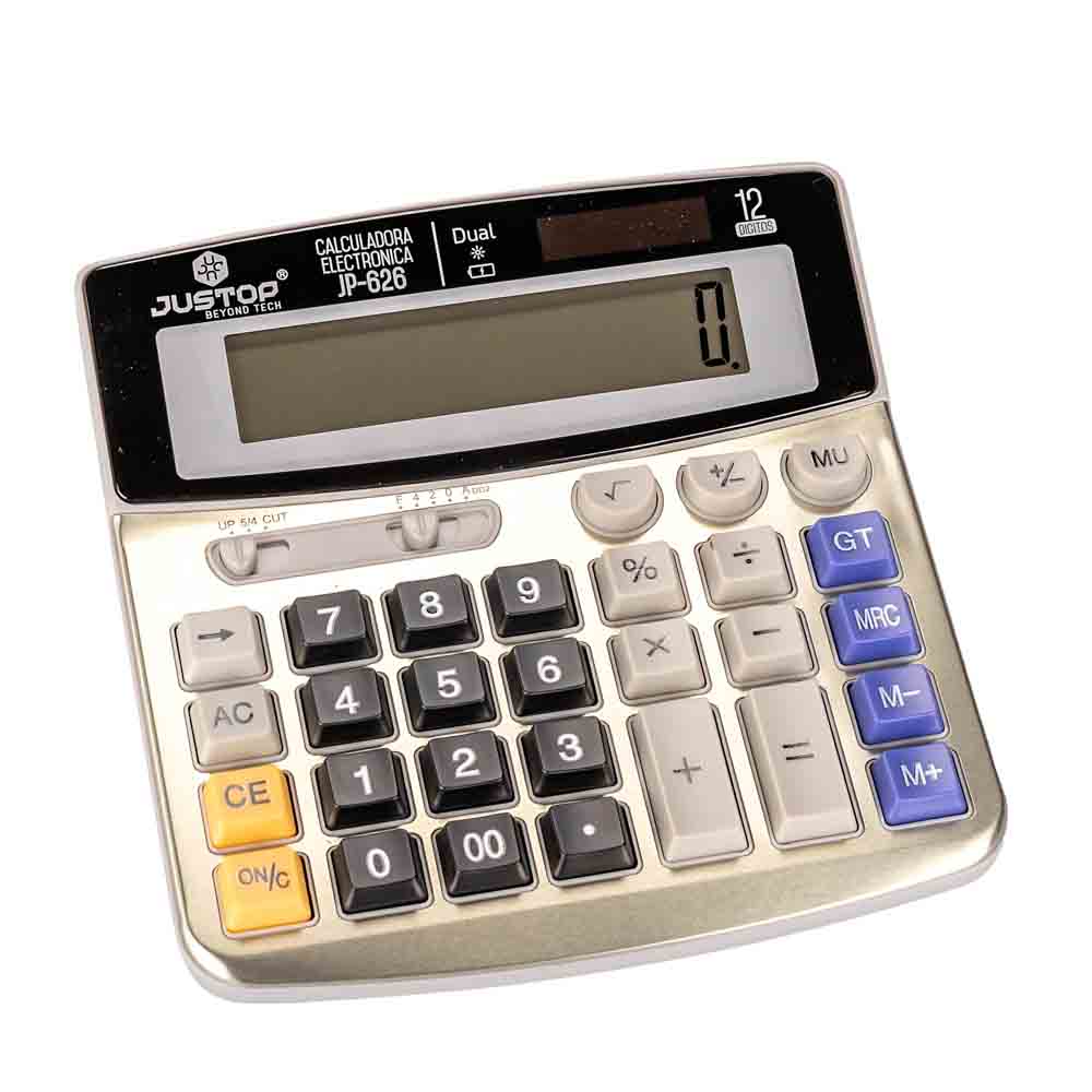 CALCULADORA JUSTOP ELECTRONICA (626) 12 DIGITOS (16*16.5CM) *UNID