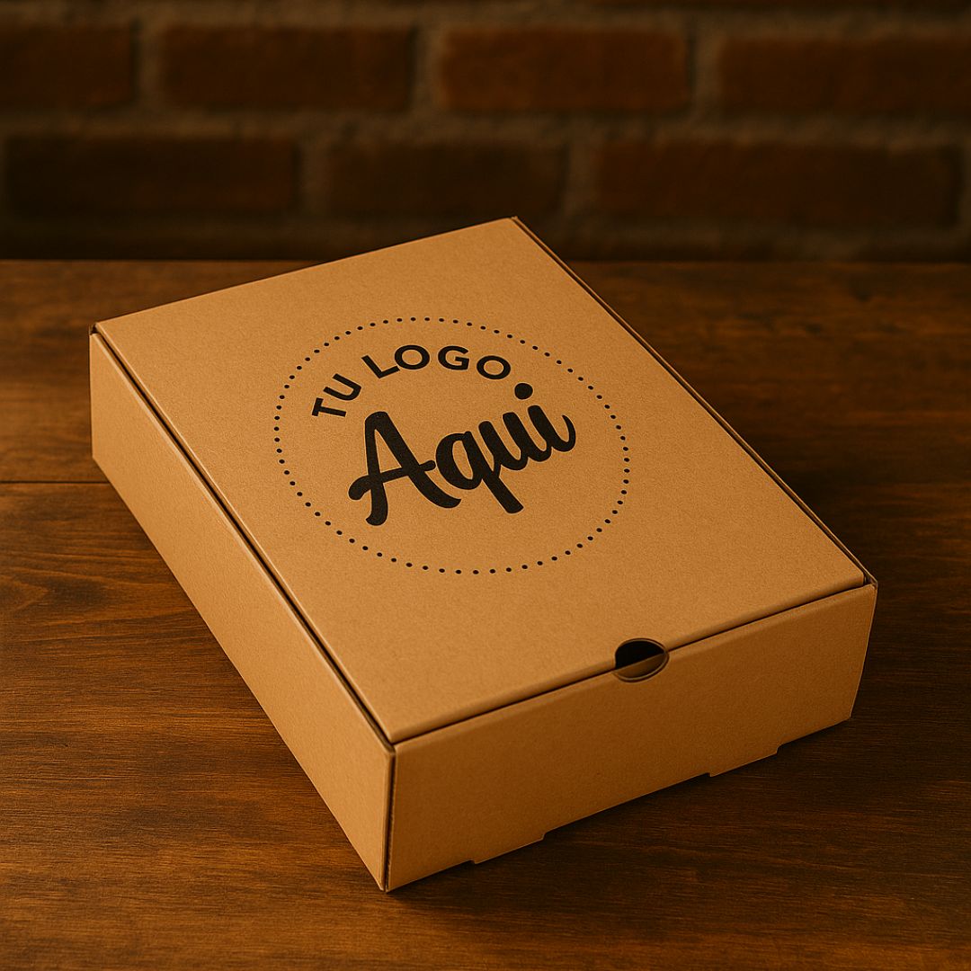 mEP CAJA EMPANADAS CARTON MICRO MARRON/MARRON PERSONALIZADO 1 DOCENA (20*26.5*6M) X UNIDAD