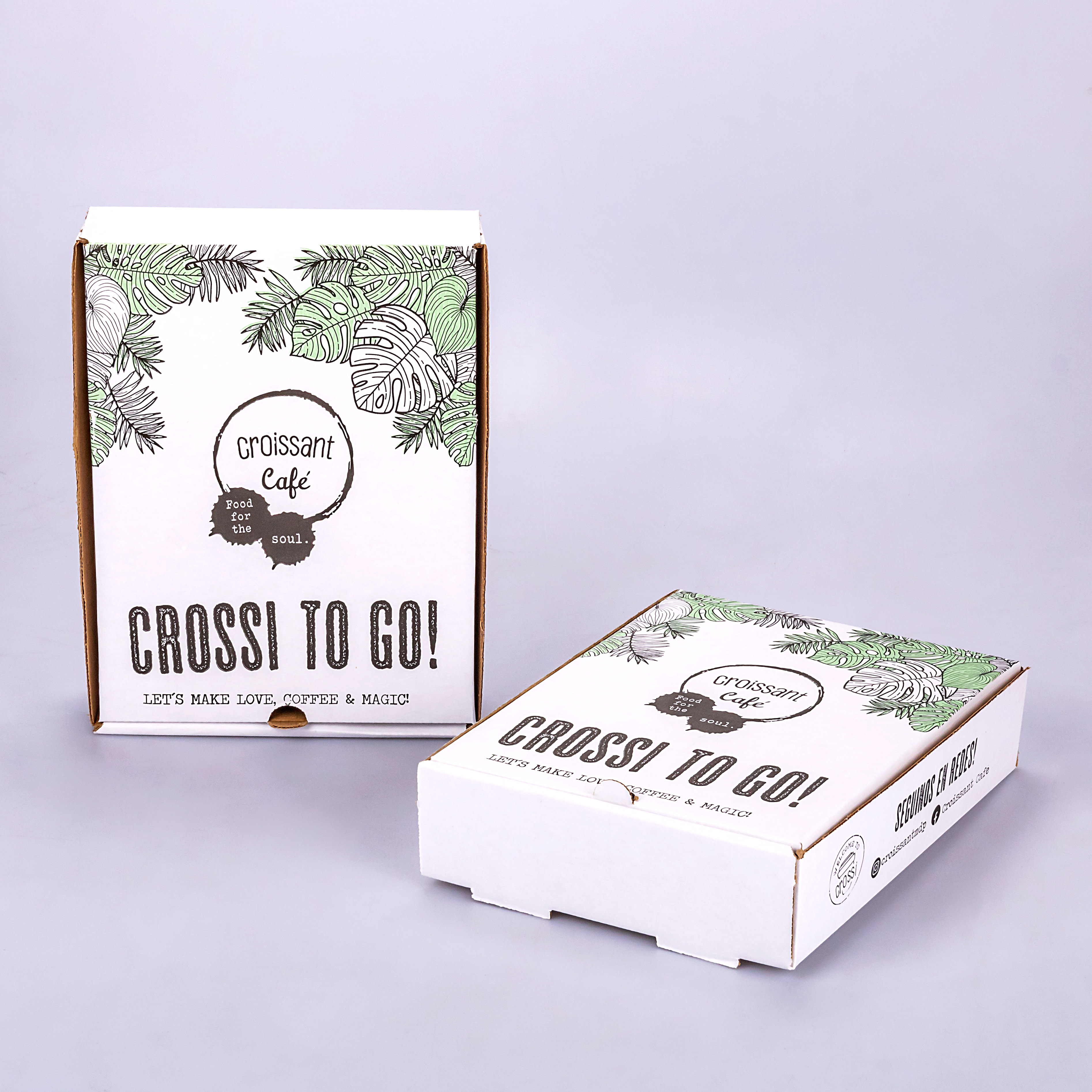 mEP CAJA EMPANADAS CARTON MICRO BLANCO/MARRON PERSONALIZADO 1 DOCENA (20*26.5*6M) X UNIDAD