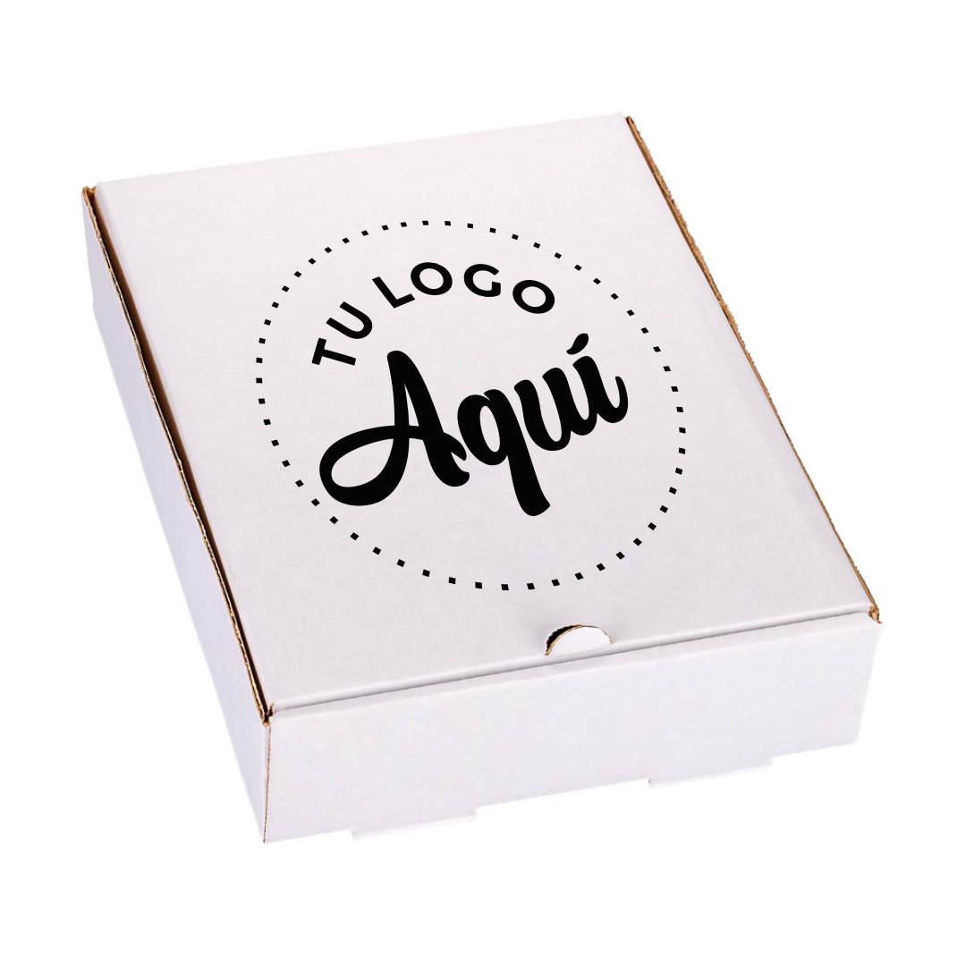 mEP CAJA EMPANADAS CARTON MICRO BLANCO/MARRON PERSONALIZADO 1 DOCENA (20*26.5*6M) X UNIDAD