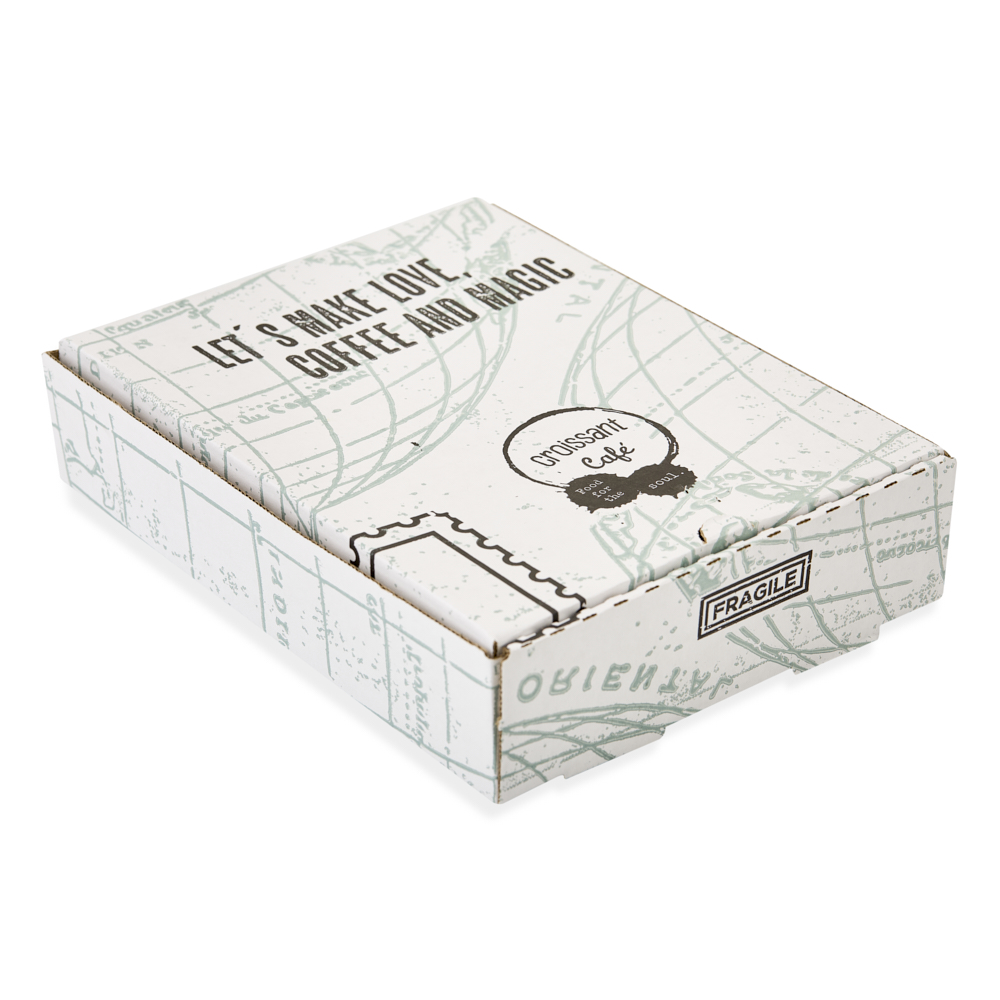 mEP CAJA EMPANADAS CARTON MICRO BLANCO/MARRON PERSONALIZADO 1 DOCENA (20*26.5*6M) X UNIDAD