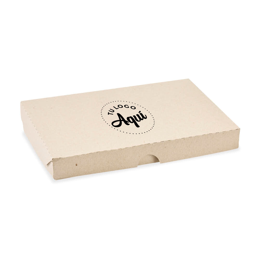 mEP CAJA RAVIOLES CARTON GRIS PERSONALIZADO 2 PLANCHAS) (17.5*28.5*3.5CM) X UNIDAD