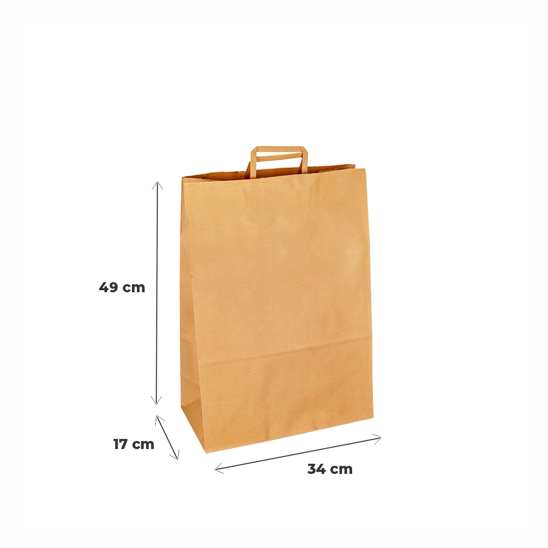 mEP BOLSA BOUTIQUE PAPEL KRAFT PERSONALIZADA 34*17*44CM X UNIDAD