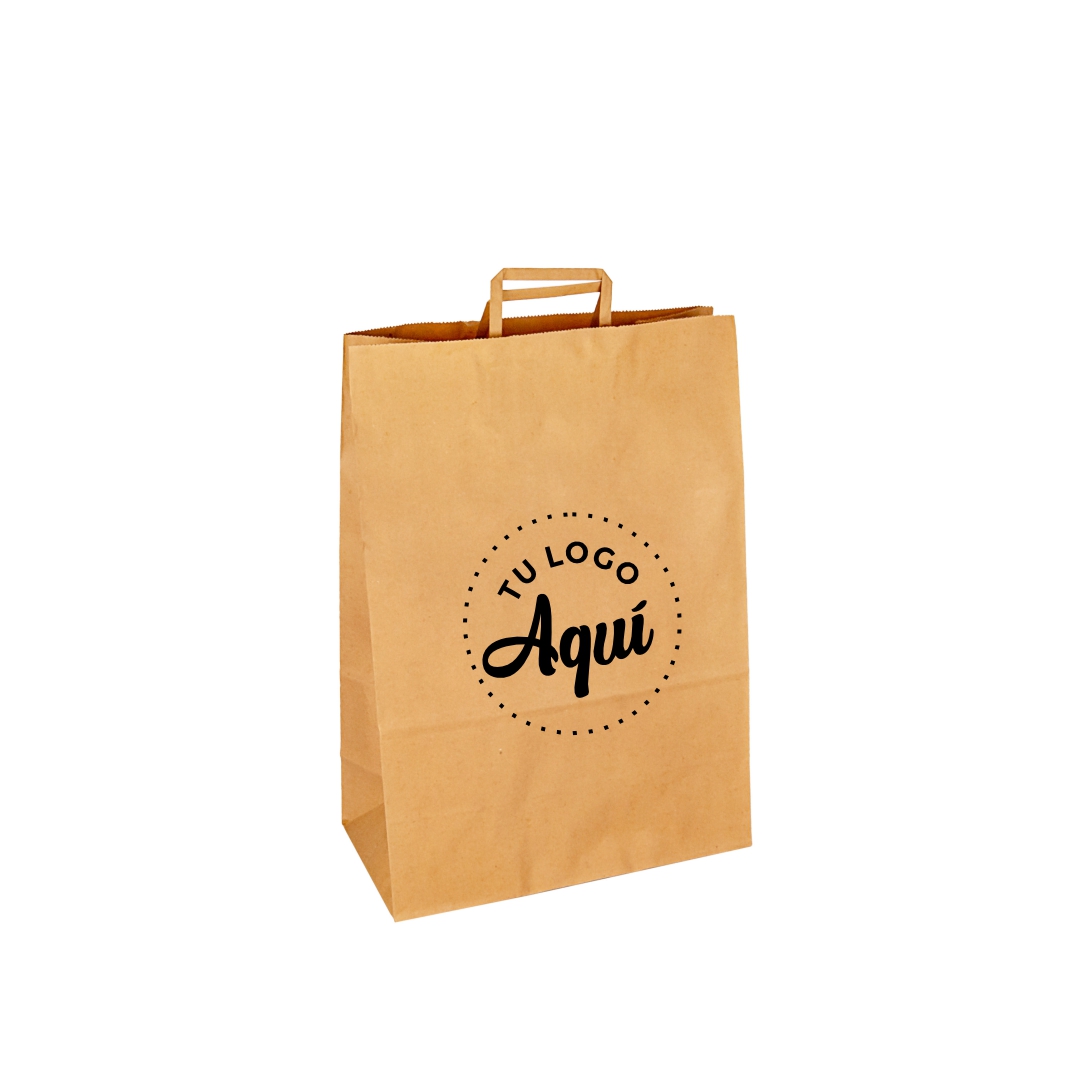 mEP BOLSA BOUTIQUE PAPEL KRAFT PERSONALIZADA 34*17*44CM X UNIDAD