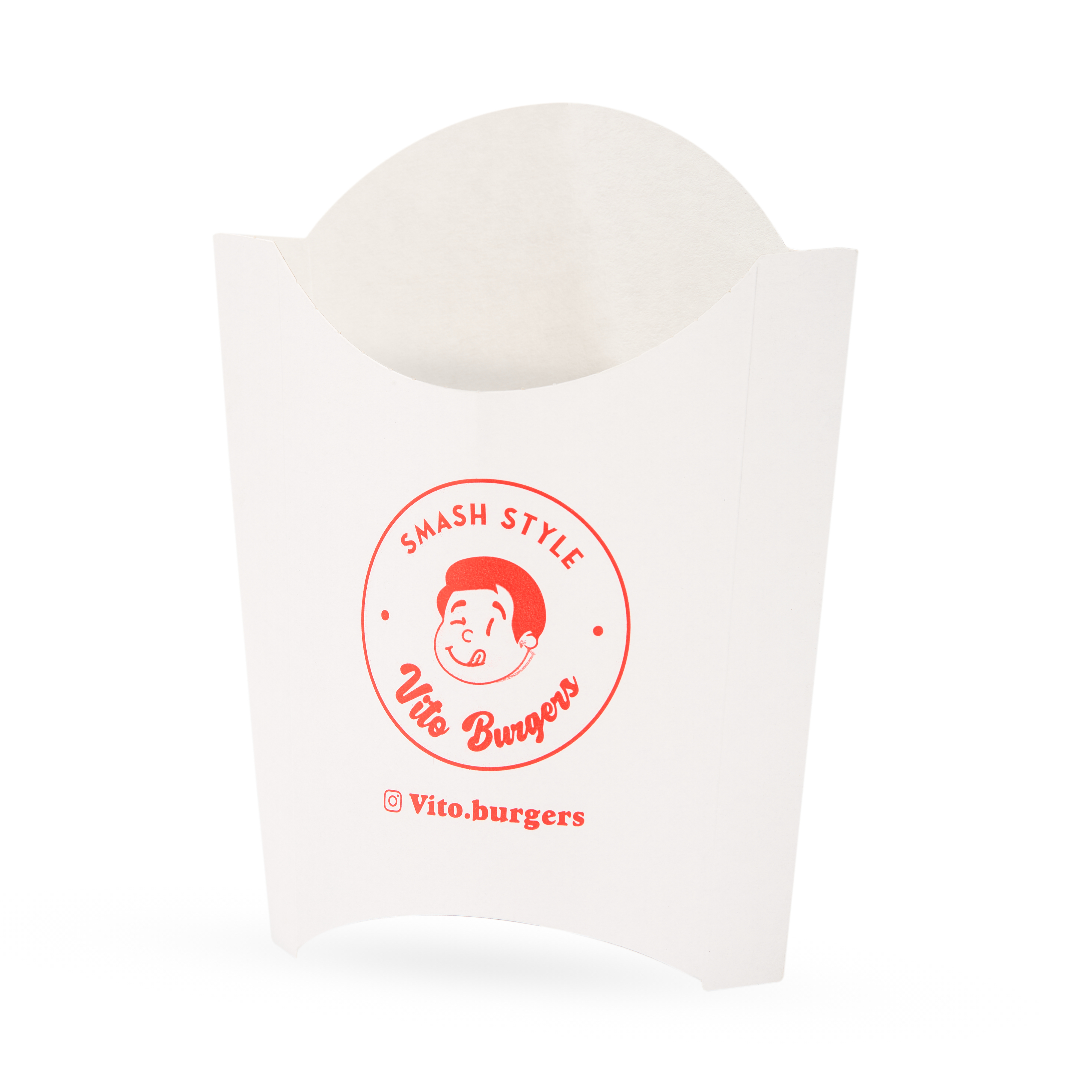 mEP CAJA PAPAS FRITAS TIPO SOBRE BLANCA PERSONALIZADO GRANDE BIOHZ (15.5*9.5*5.5CM) X UNIDAD