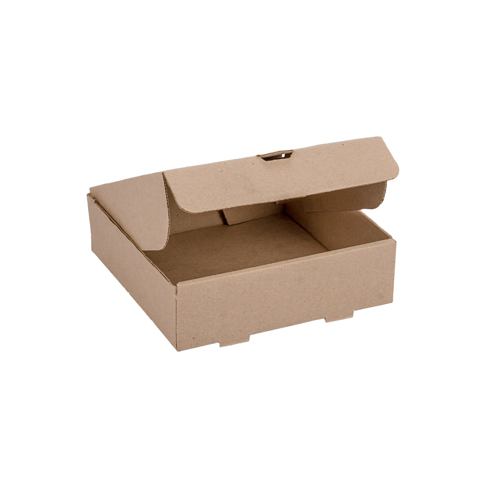 CAJA MICRO CARTON MARRON/MARRON (18.5*18.5*5.5CM) (HAMBURGUESA) *100UNID.