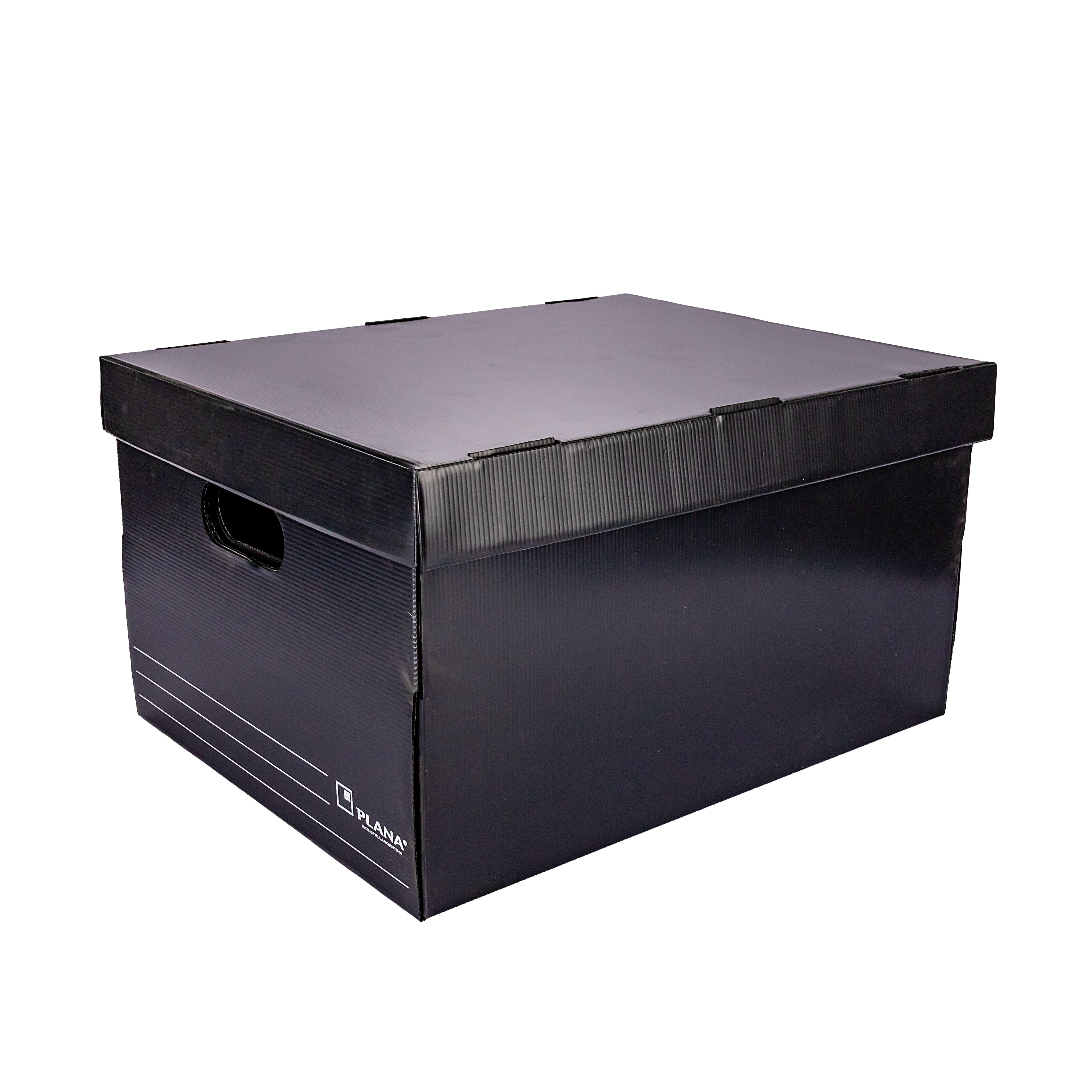 CAJA ARCHIVO PLASTICA GRANDE CON TAPA 804 NEGRO (35.5*45*25.5CM) *UNID
