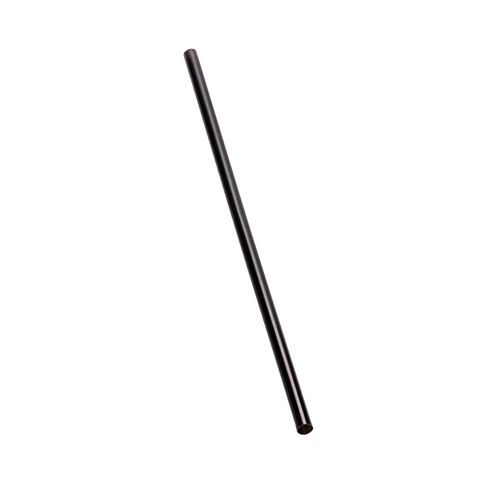 SORBETES GASTRONOMICOS PLASTICOS PARA TRAGOS NEGROS (6MM*23.5CM) BOLSA*500UNID