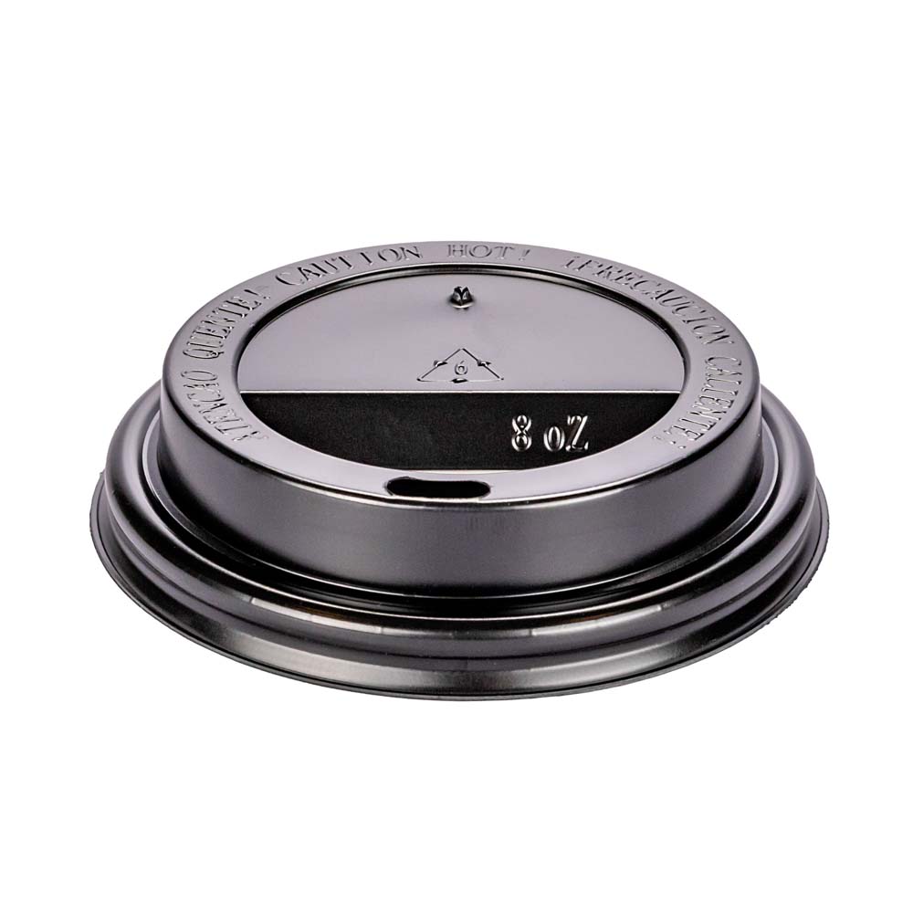 TAPA VASOS POLIPAPEL ENPOLEX 6/8OZ CON PICO NEGRA P/DOBLE Y SIMPLE PARED *100UNID