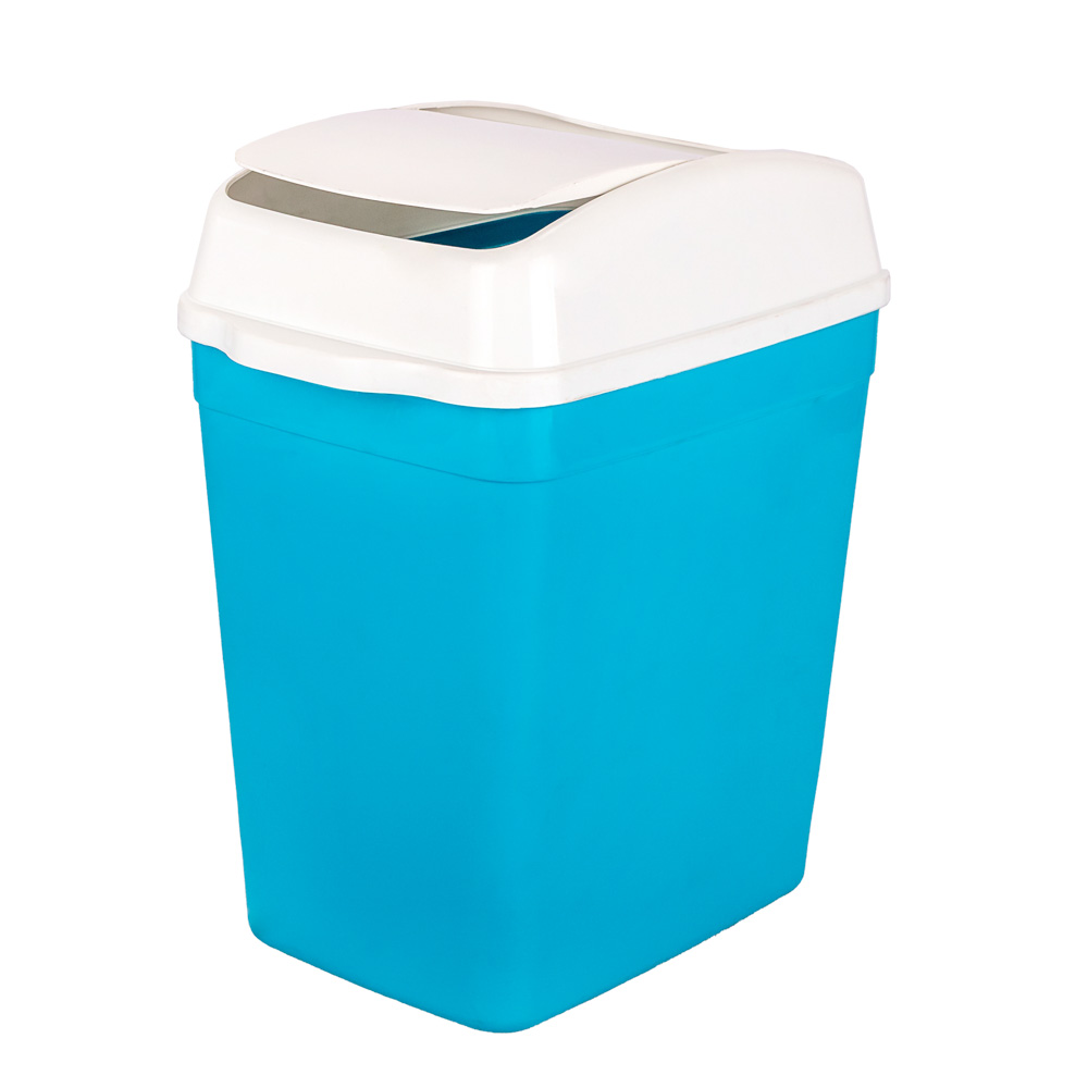 TACHO RESIDUOS GEMPLAST (8LTS) RECTANGULAR CON TAPA VAIVEN *UNID