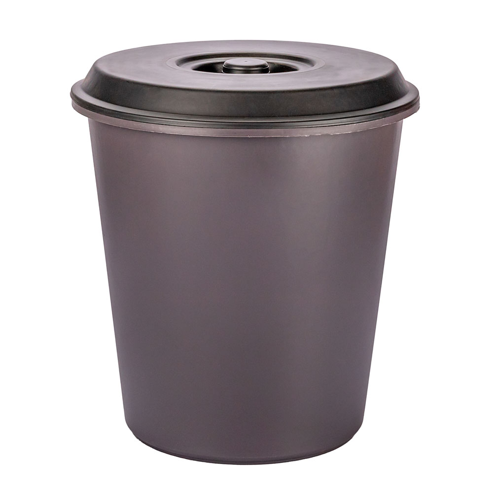 TACHO RESIDUOS GEMPLAST.(18LTS) REDONDO CON TAPA *UNID