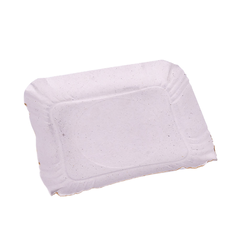 BANDEJA CARTON RECTANGULAR BLANCA Nº2 (14*18CM) *100UNID