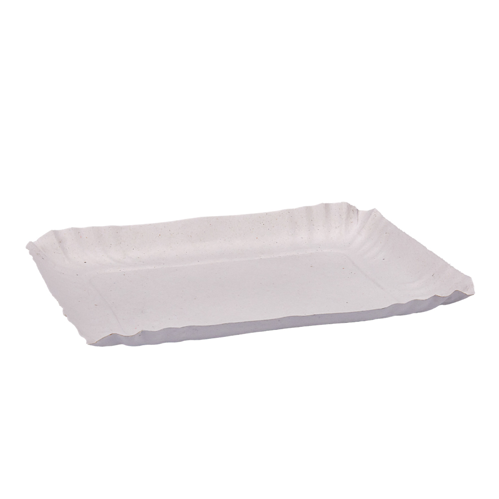 BANDEJA CARTON RECTANGULAR BLANCA Nº4 (20*24CM) *100UNID