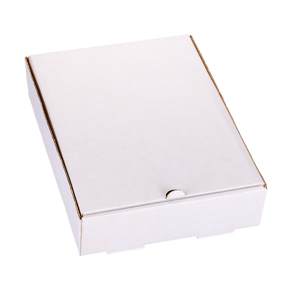 CAJA MICRO CARTON BLANCO/MARRON (20*26.5*6CM) (1 DOC. EMPANADAS) *100UNID.