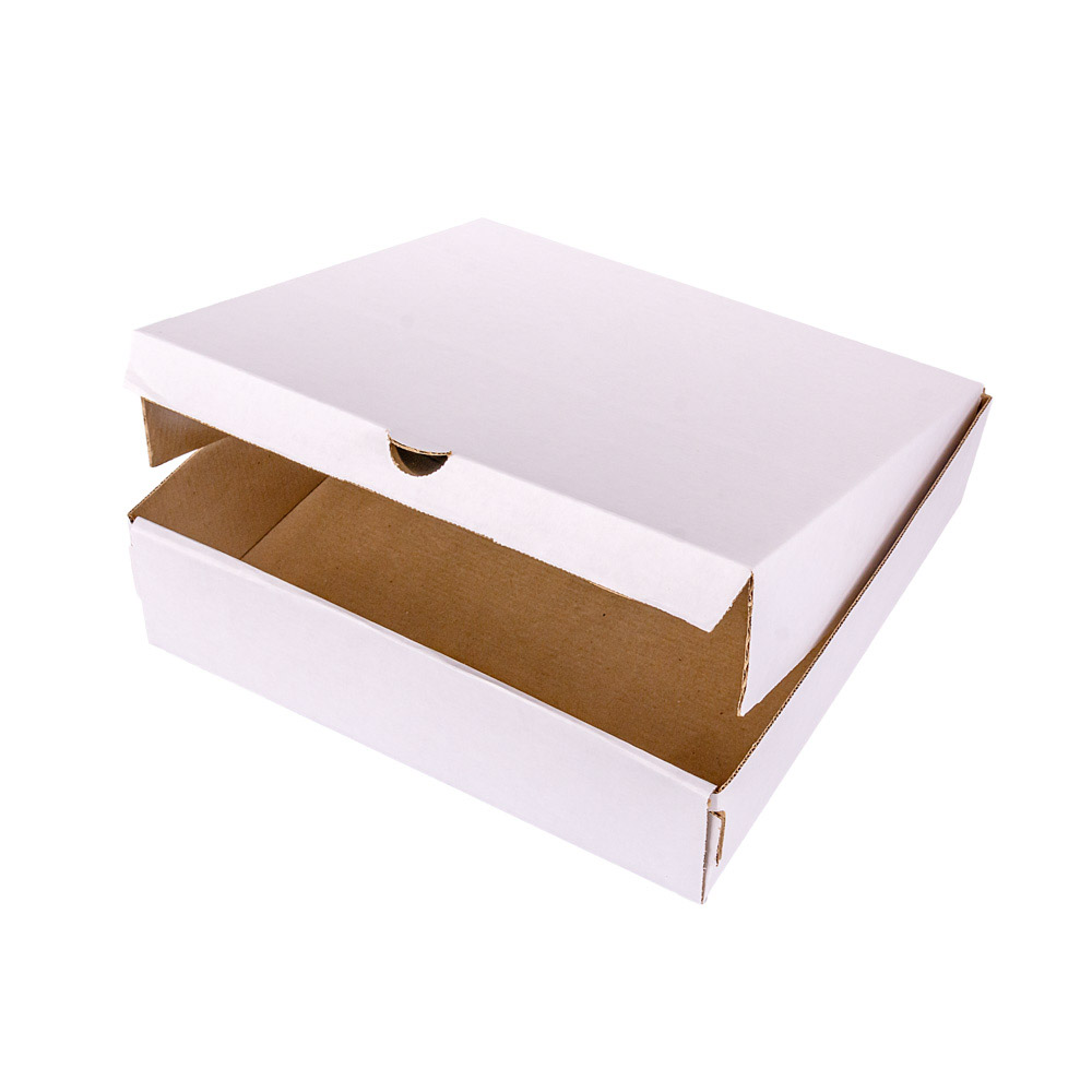 CAJA PIZZA MICRO BLANCO/MARRON.DOBLE PIZZA (31.5*32*8CM) *100UNID