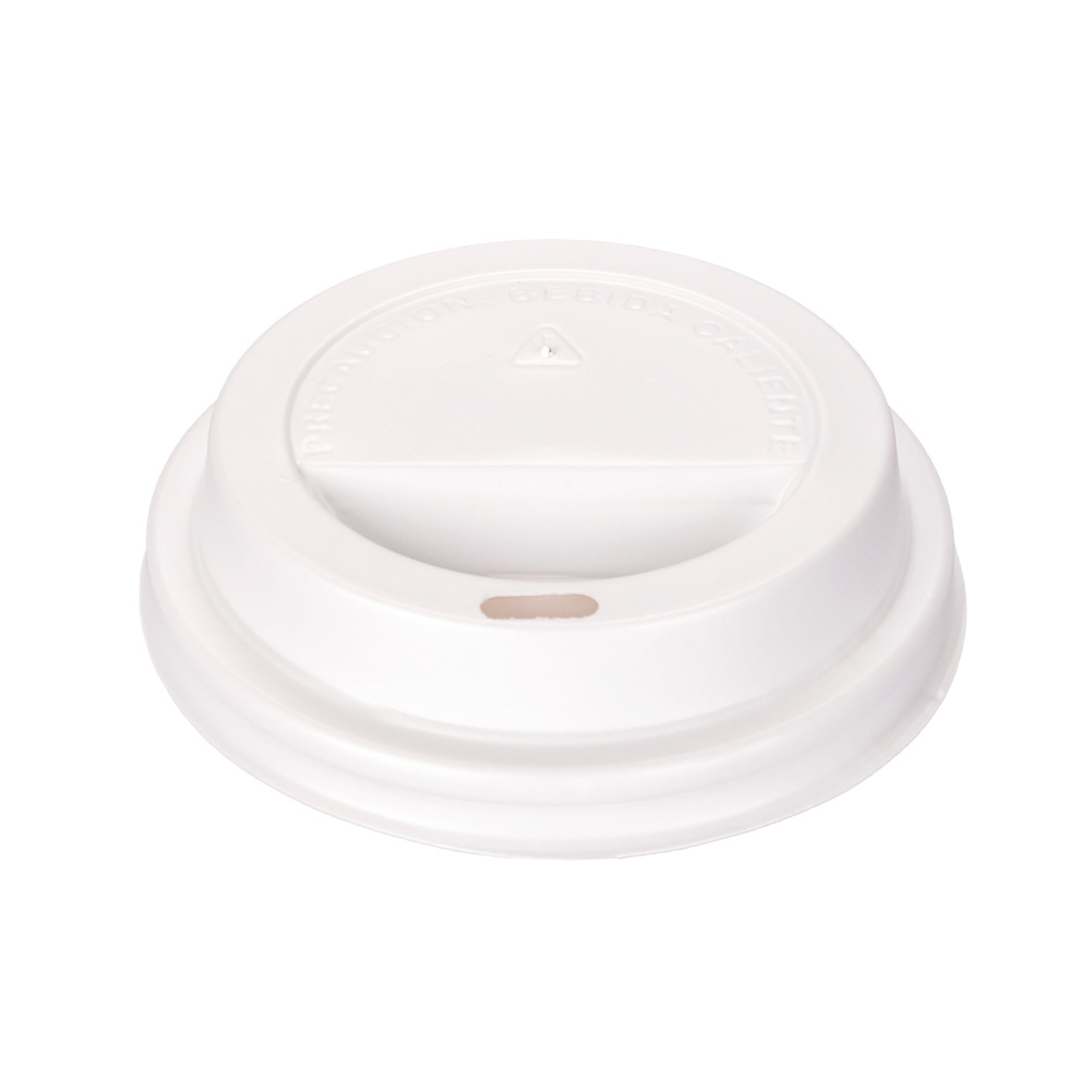 TAPA VASOS POLIPAPEL SOLUPLEX CON PICO.BLANCA.12OZ P/DOBLE Y SIMPLE PARED *100UNID.