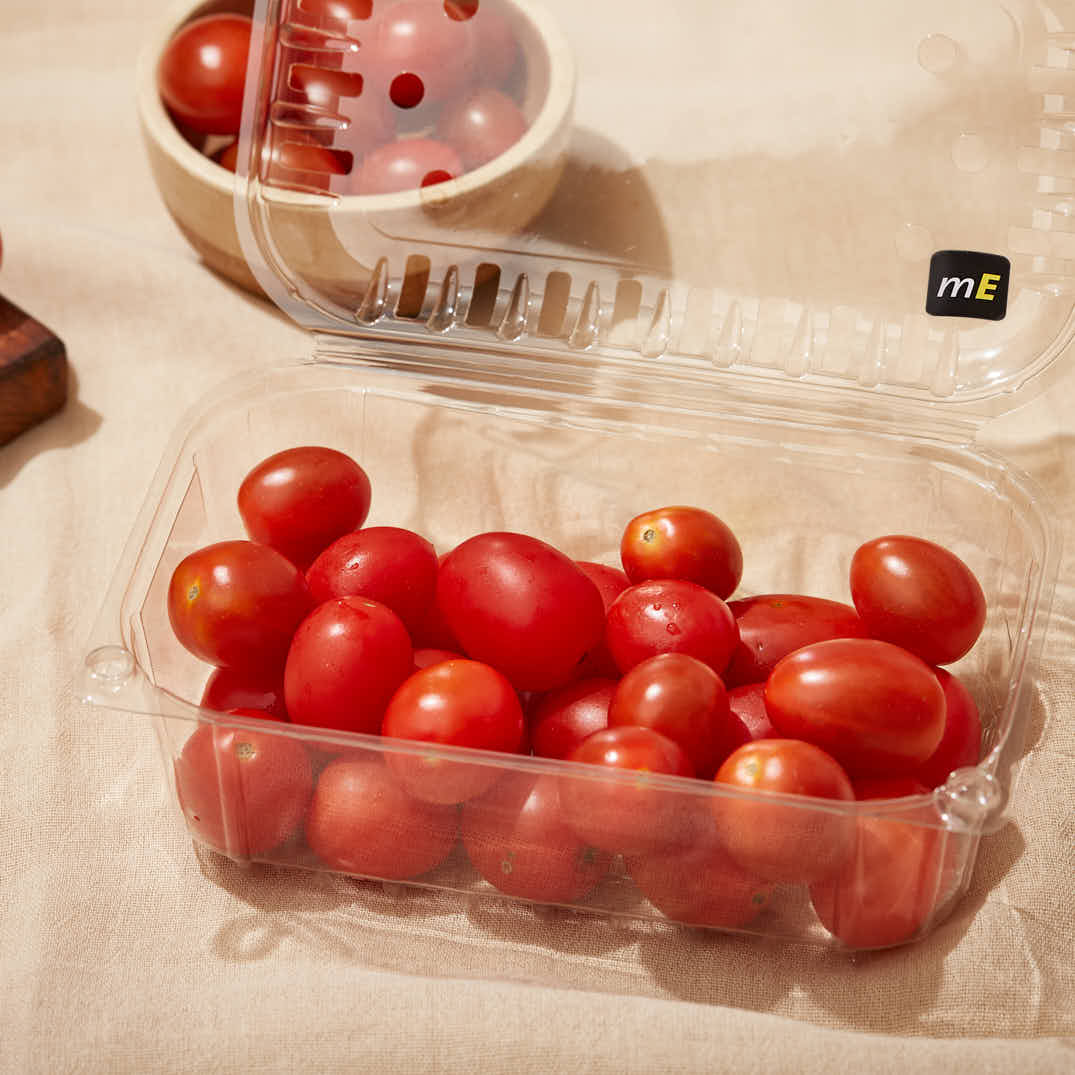 CUBETA FRUTIHORTICOLA CLAMSHELL 500GRS PET PERF. (M4380OLI) (18*11*8CM) *100 UNID.