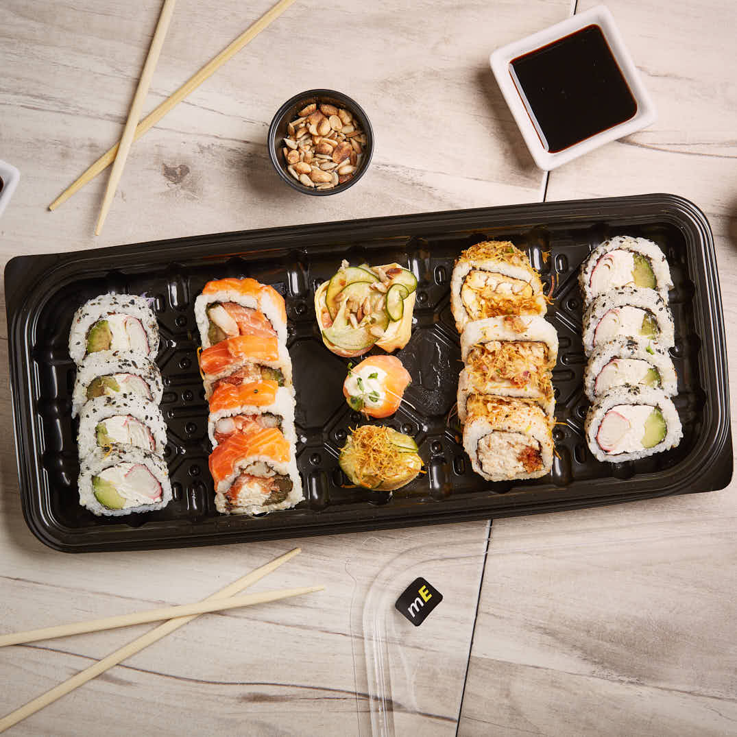 BANDEJA MICRO BANDEX NEGRA COSTILLA C/TAPA PP (18*42*5CM) (106501BYTL) *50UNID