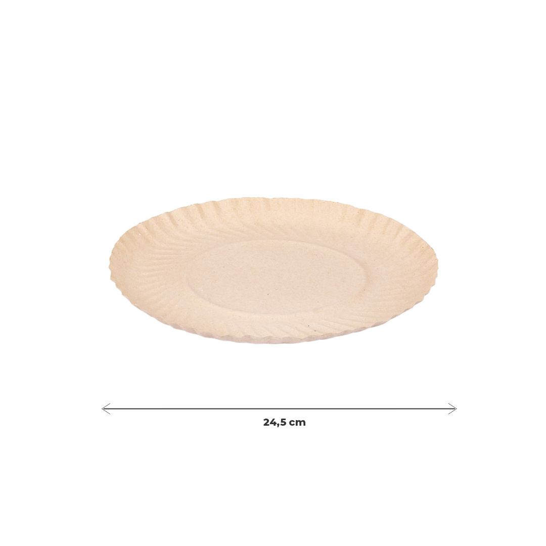 BANDEJA CARTON REDONDA DPM GRIS Nº13,5 (24CM) *100UNID