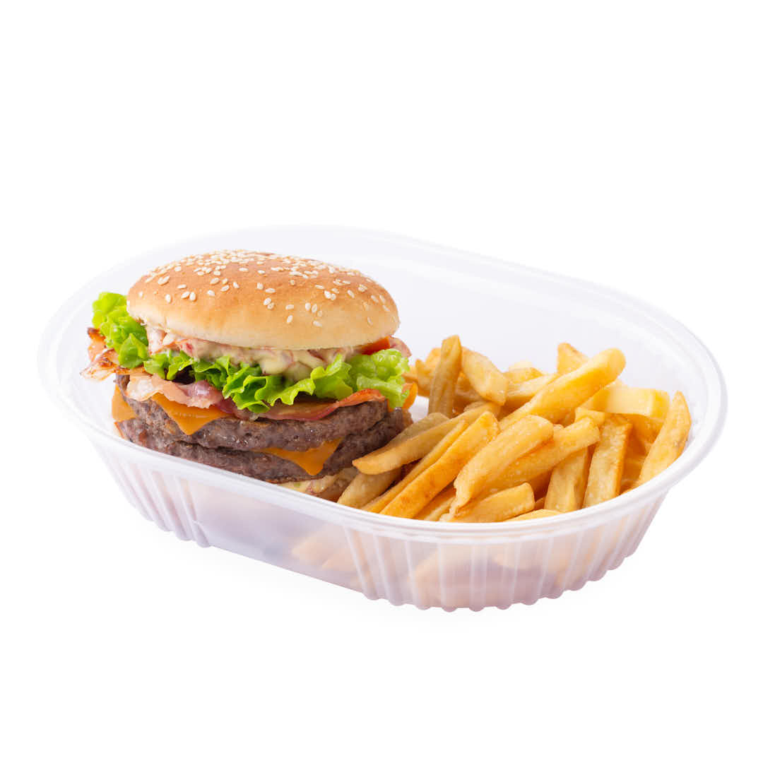 BANDEJA MICRO ENVASES AZULES Nº105 OVAL (16*23*4CM) *100UNID