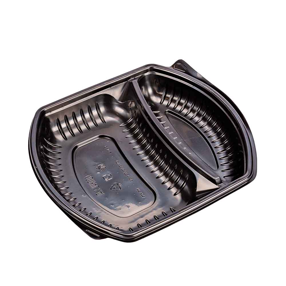BANDEJA MICRO COTNYL NEGRA C/2 CAVIDADES (20*22*3CM) (CAT2 NE) *50UNID