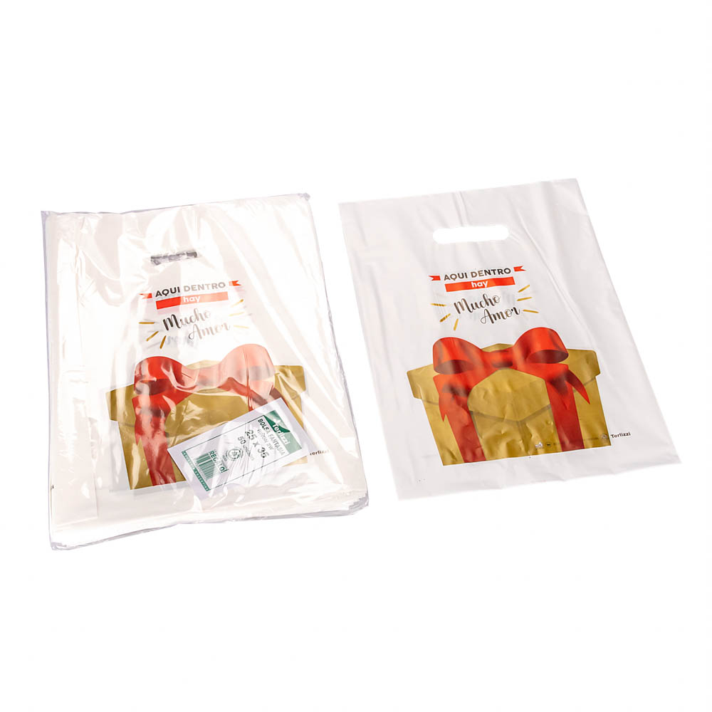 BOLSAS RIÑON NAVIDAD TERLIZZI 25*35CM POLIETILENO STD PAQ.*50UNID