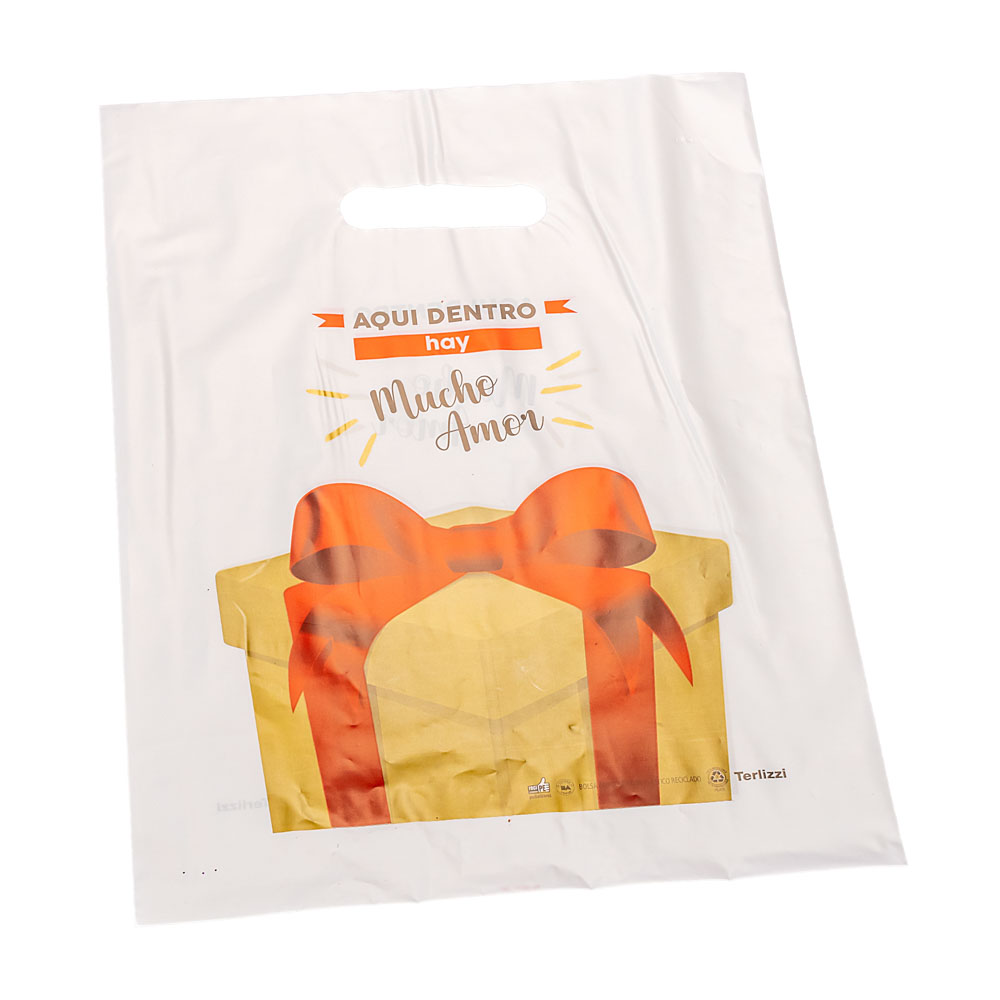 BOLSAS RIÑON NAVIDAD TERLIZZI 30*40CM POLIETILENO STD PAQ. *50UNID