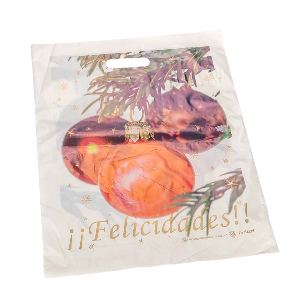 BOLSAS RIÑON NAVIDAD TERLIZZI 35*45CM POLIETILENO STD PAQ.*50UNID