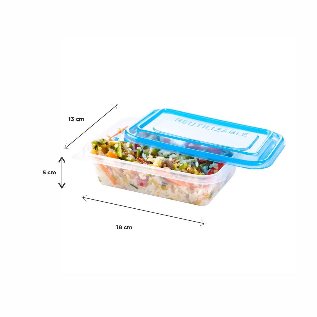 BANDEJA MICRO COTNYL.REUTILIZABLE Nº103 CON TAPA (13*18*5CM) *25UNID