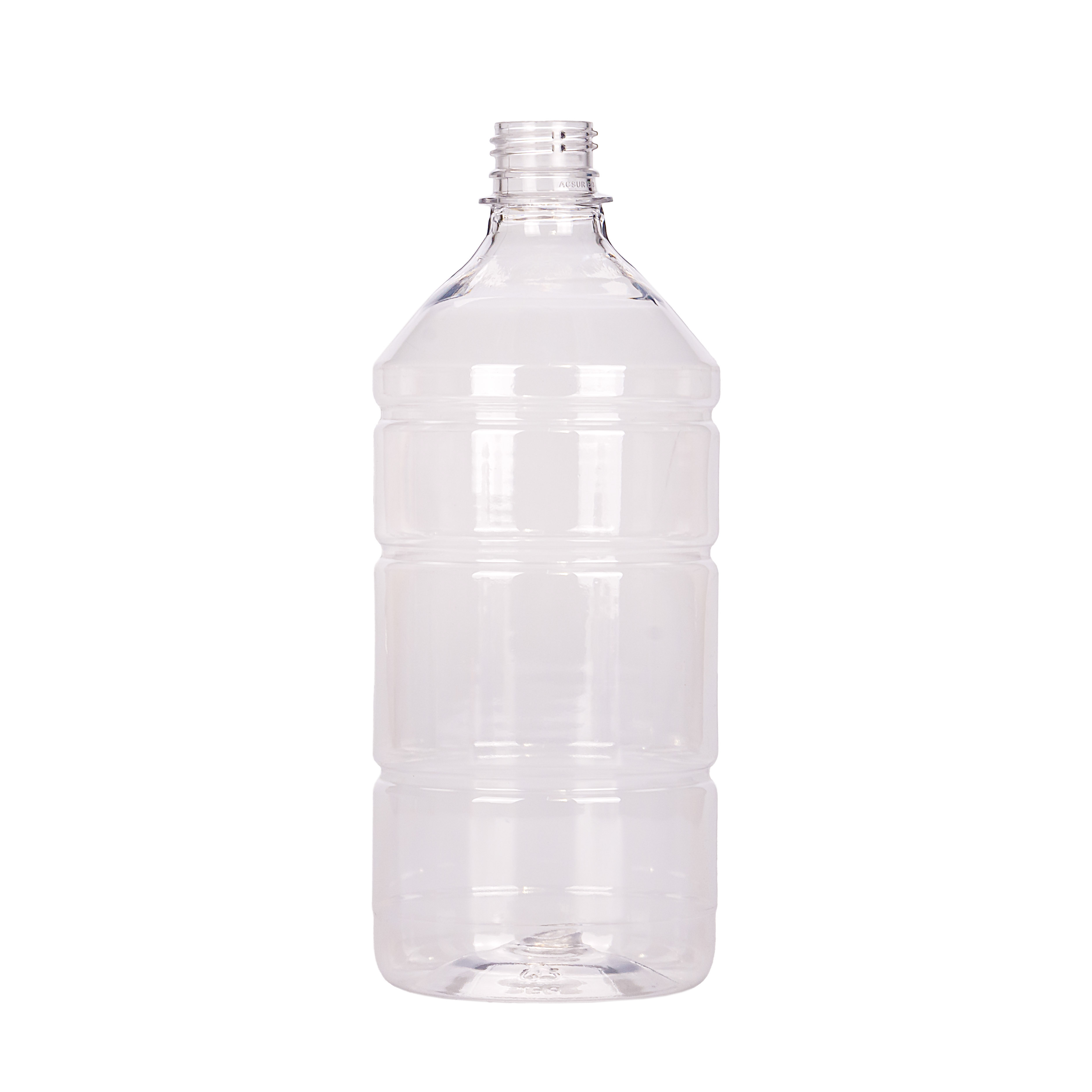 BOTELLA PLASTICO CRISTAL LABORATORIO.1000CC (36GRS) (CON TAPA) *50UNID