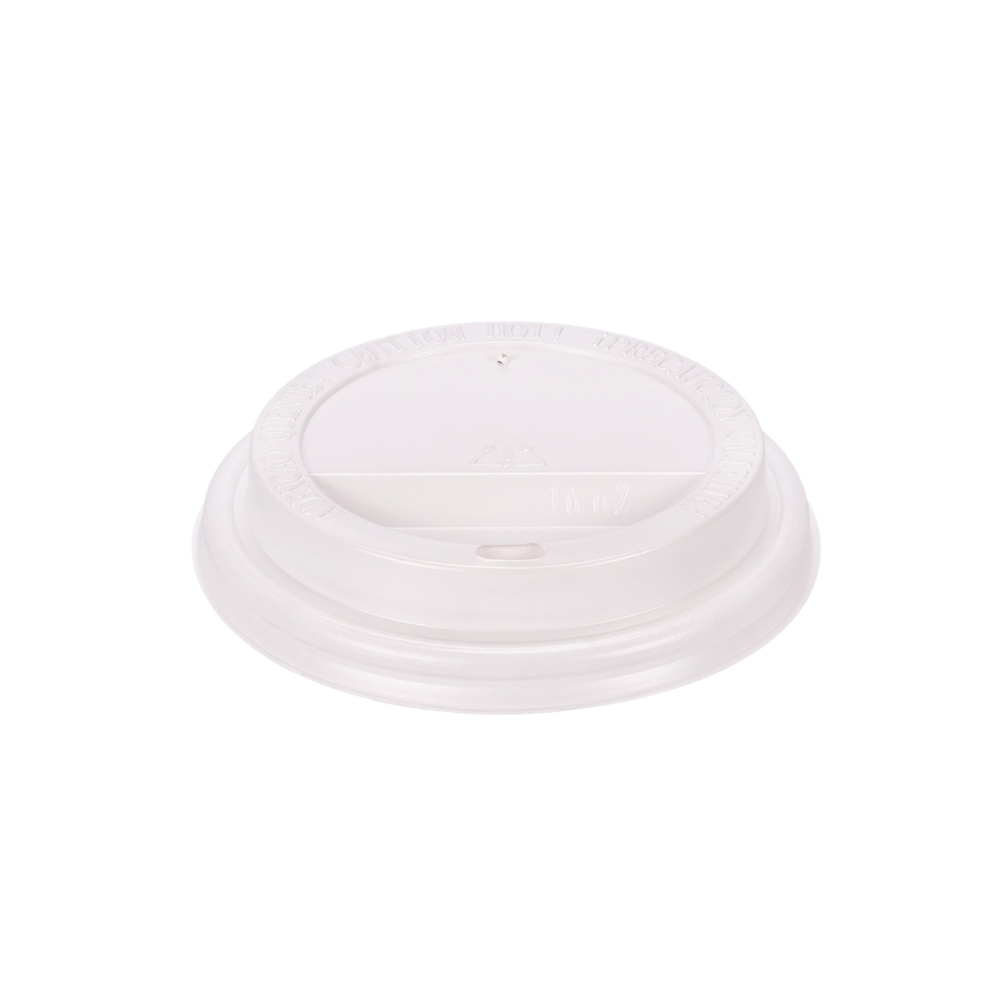 TAPA VASOS POLIPAPEL CON PICO BLANCA.14OZ PARA DOBLE PARED (TD16B) *100UNID