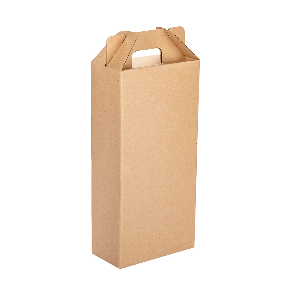 CAJA VINO CARTON MICRO MARRON/MARRON.(8.5*16.5*34CM) (2 BOTELLAS) *50UNID.