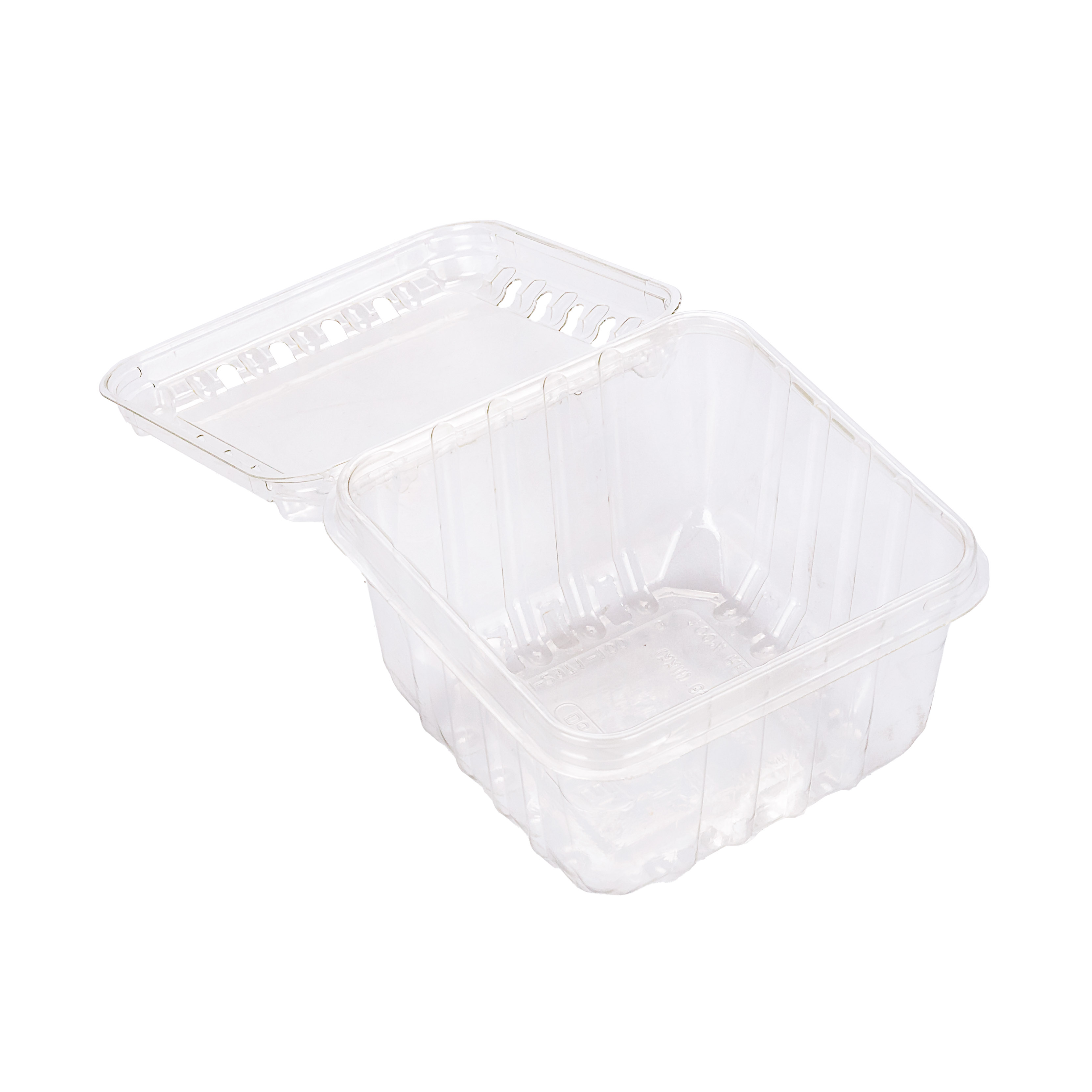 CUBETA FRUTIHORTICOLA CLAMSHELL 250GRS PET PERF. (M2971BX) (10*10*7CM) *100 UNID