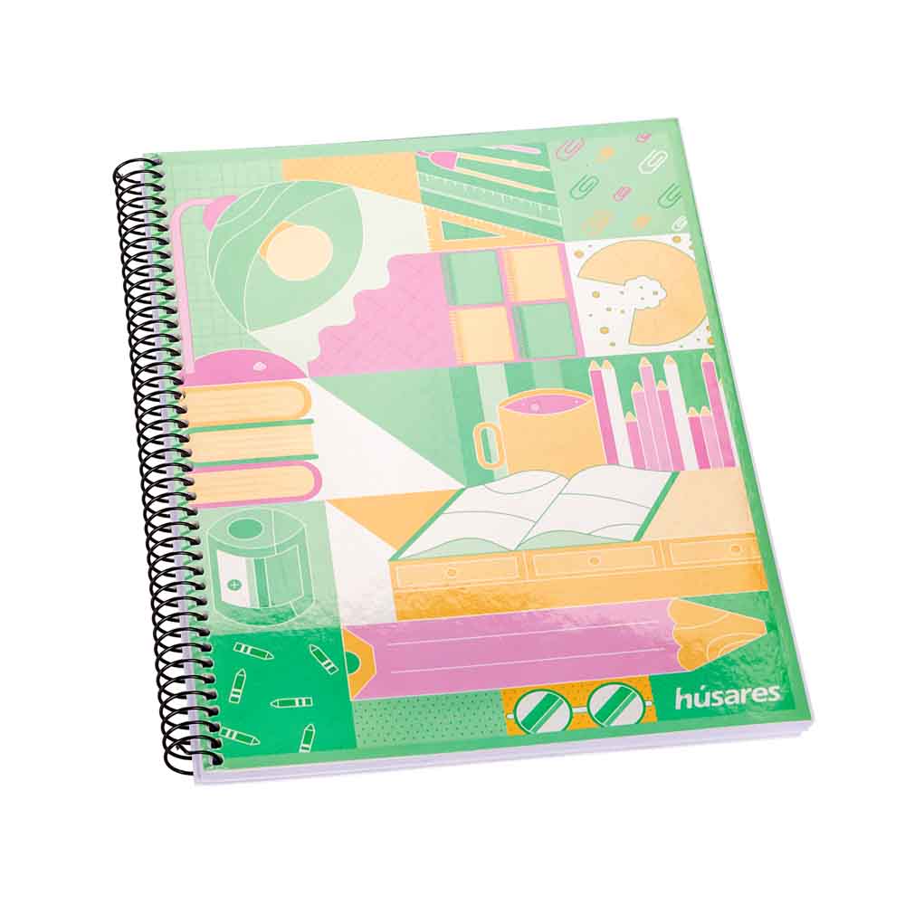 CUADERNO ESPIRAL TAPA FLEXIBLE HUSARES (16*21CM) (80 HOJAS) RAYADO *UNID