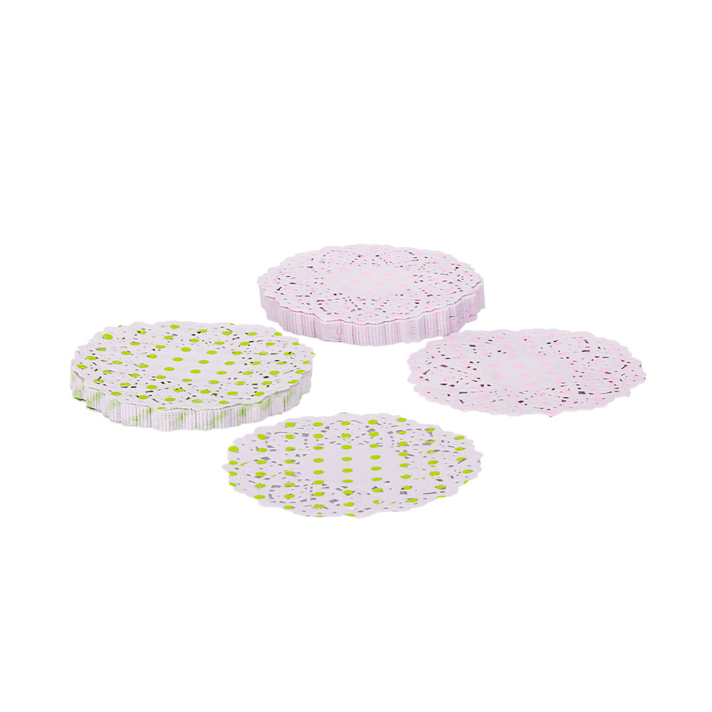 BLONDAS PAPEL.LUNARES COLOR REDONDA 10CM *100UNID